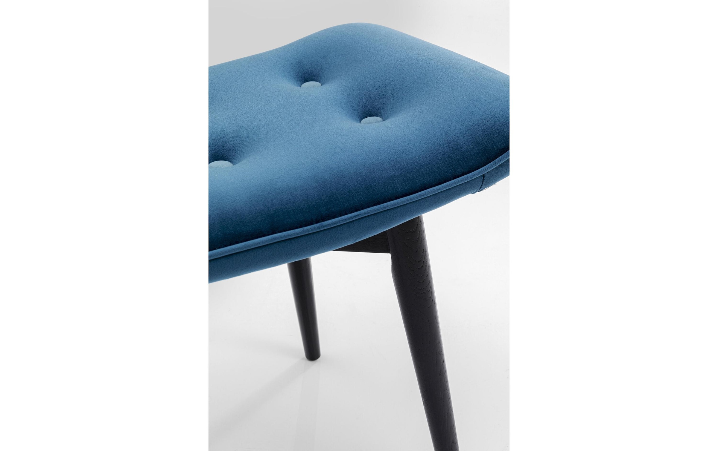 Kare Design Hocker »Black Vicky Velvet 46 x 59 cm«