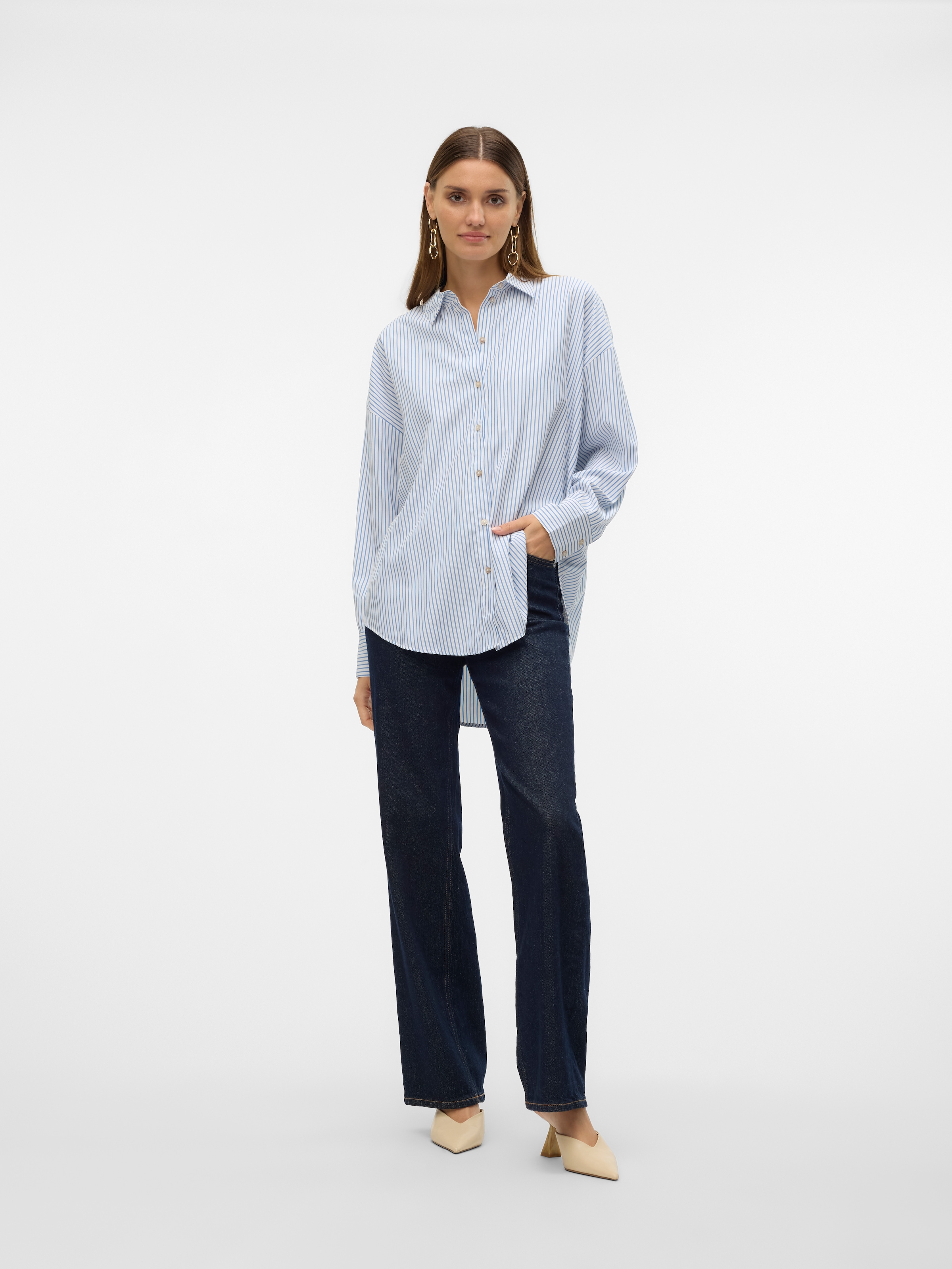 Vero Moda Langarmbluse »VMNORA LS OVERSIZE SHIRT WVN GA NOOS«