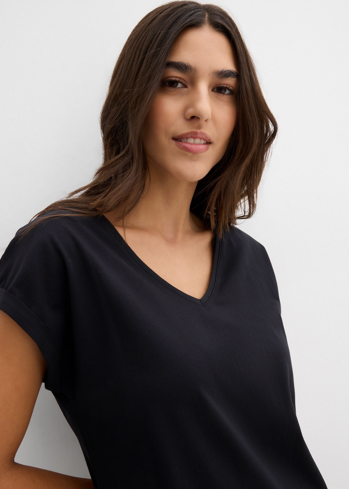 bonprix Robe t-shirt Packung, 2 pièces tlg. für Frühling und Sommer, aus reiner Baumwolle, lockerer Schnitt