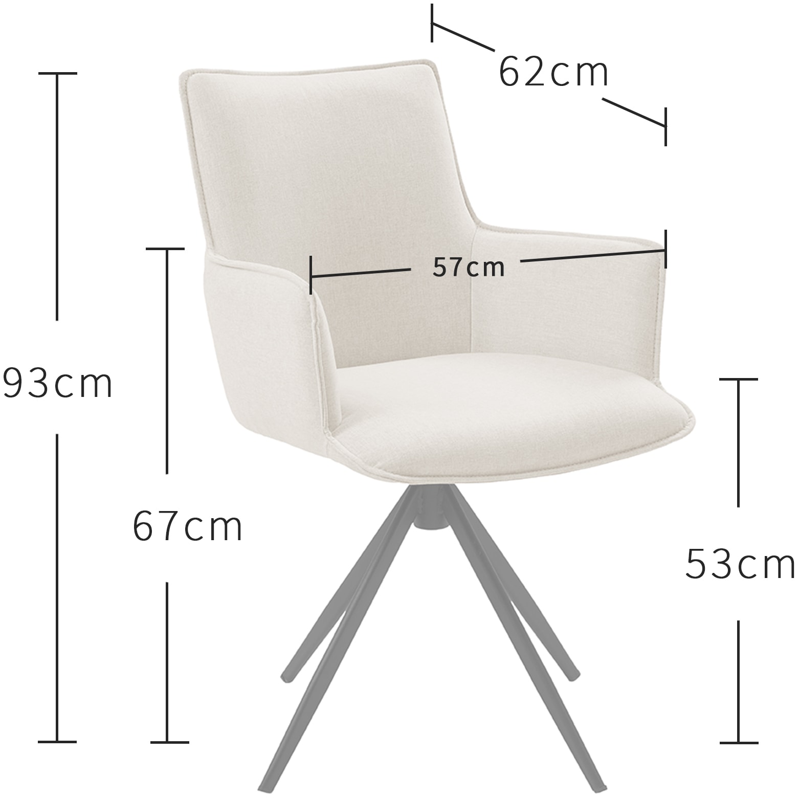 GOODproduct Drehstuhl »Amoreve« (Set) 2 Stk.Strukturstoff,  Metallgestell, 360 Grad Drehfunktion