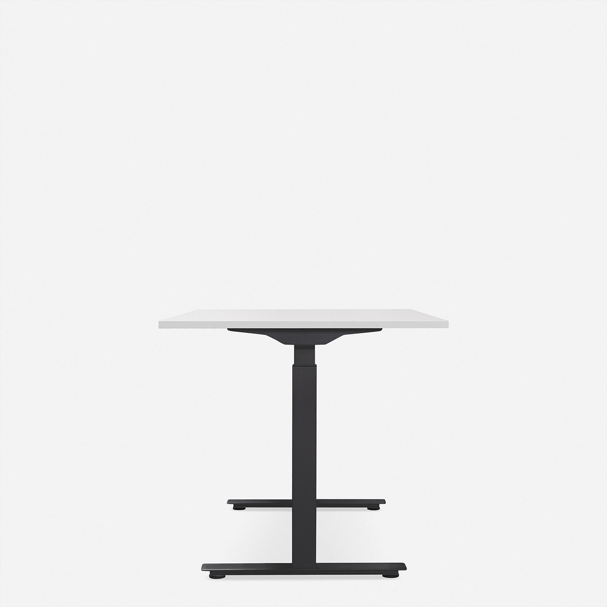   »WRK21 Schreibtisch Smart 140 x 80 cm, Höhenverstellbar, Weiss Uni / Schwarz« ()