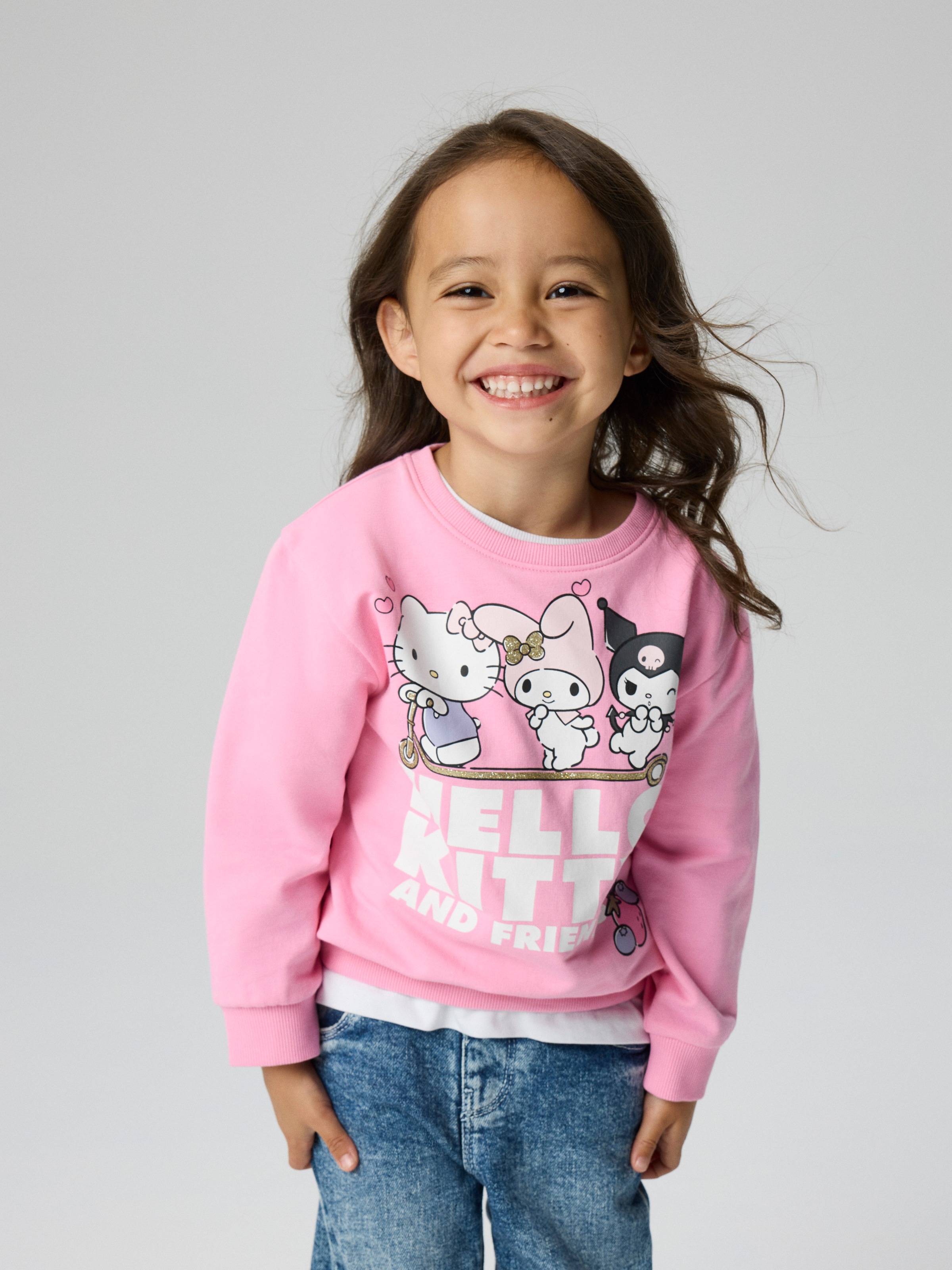 Name It Sweatshirt »NMFABARA HELLOK NREG SWEAT BRU NOOS SKY«, Baumwollmischung, regular fit

