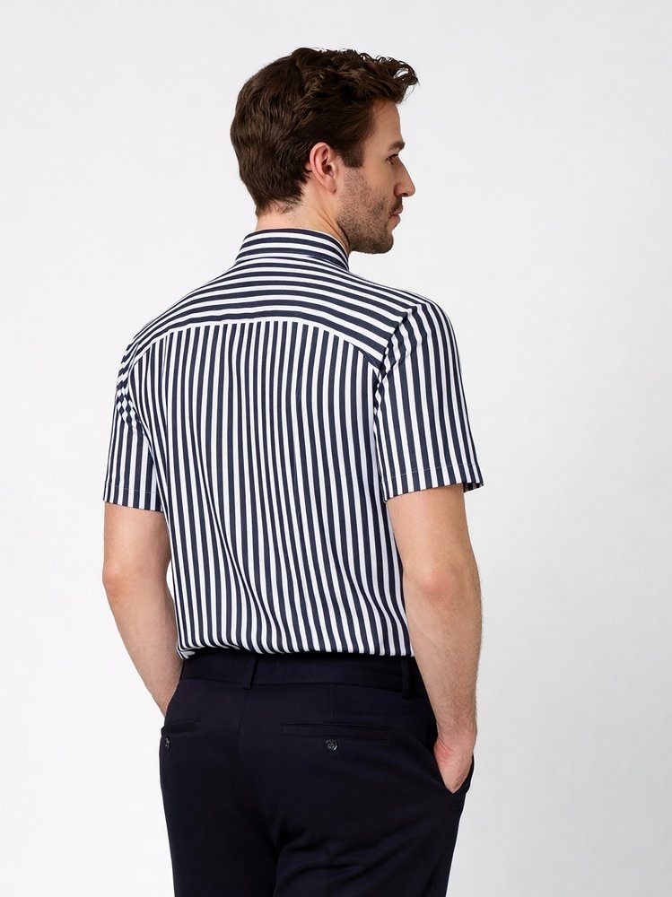 DESOTO Chemise à manches courtes »Casual Kent 1/2« chemise en jersey, slim fit, col Kent, infroissable
