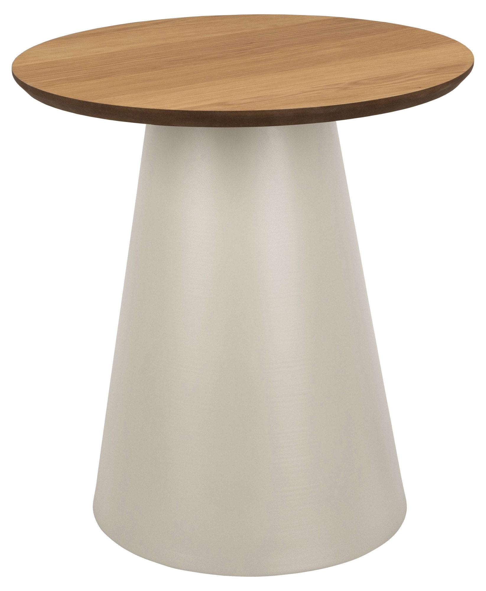 ACTONA GROUP Table basse »Soli« table basse ronde, plateau mat chêne, colonne et cadre gris, Ø65x43cm,