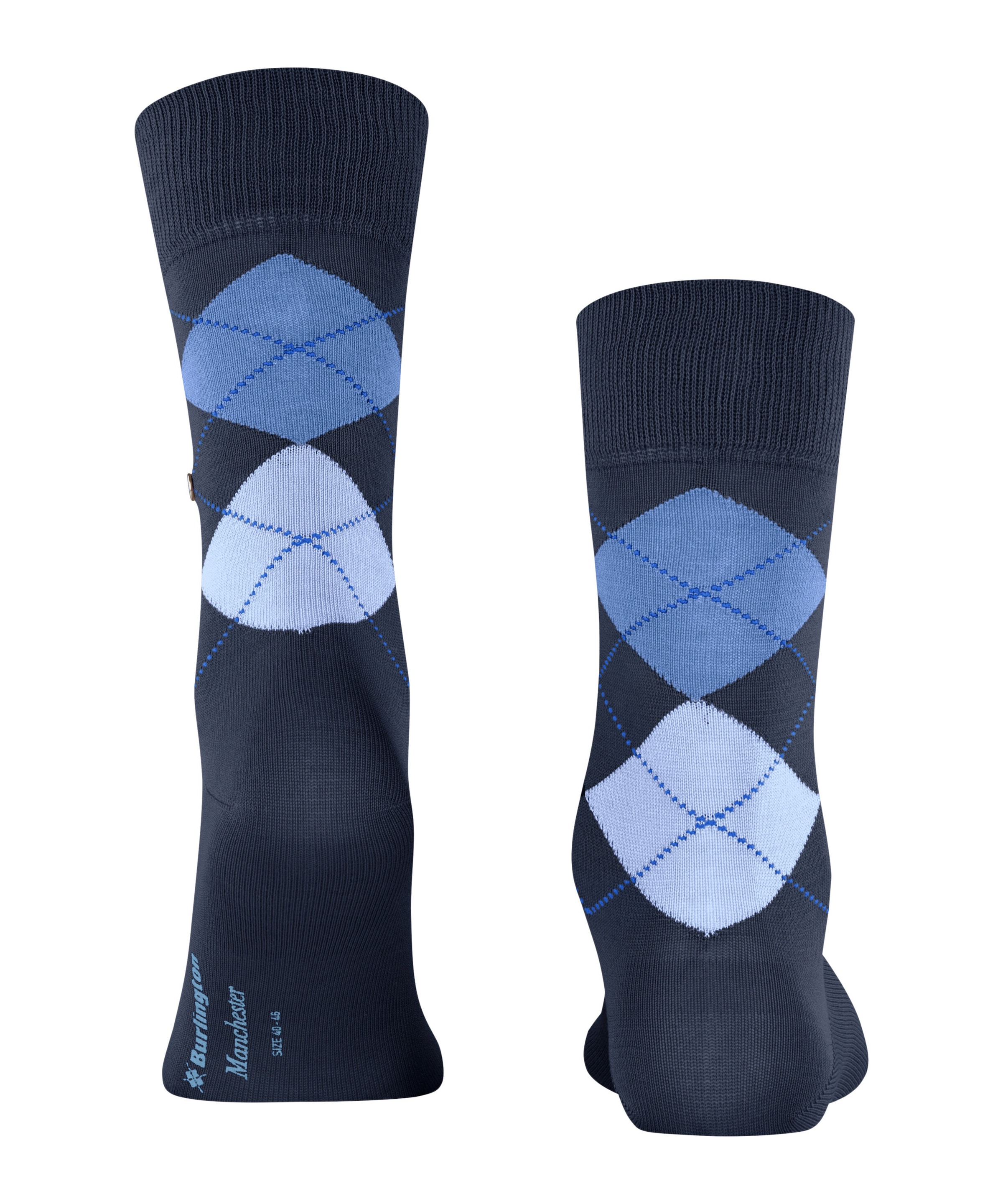 Burlington Socken »Manchester« Einheitsgrösse 40-46, Argyle-Muster, Burlington-Clip