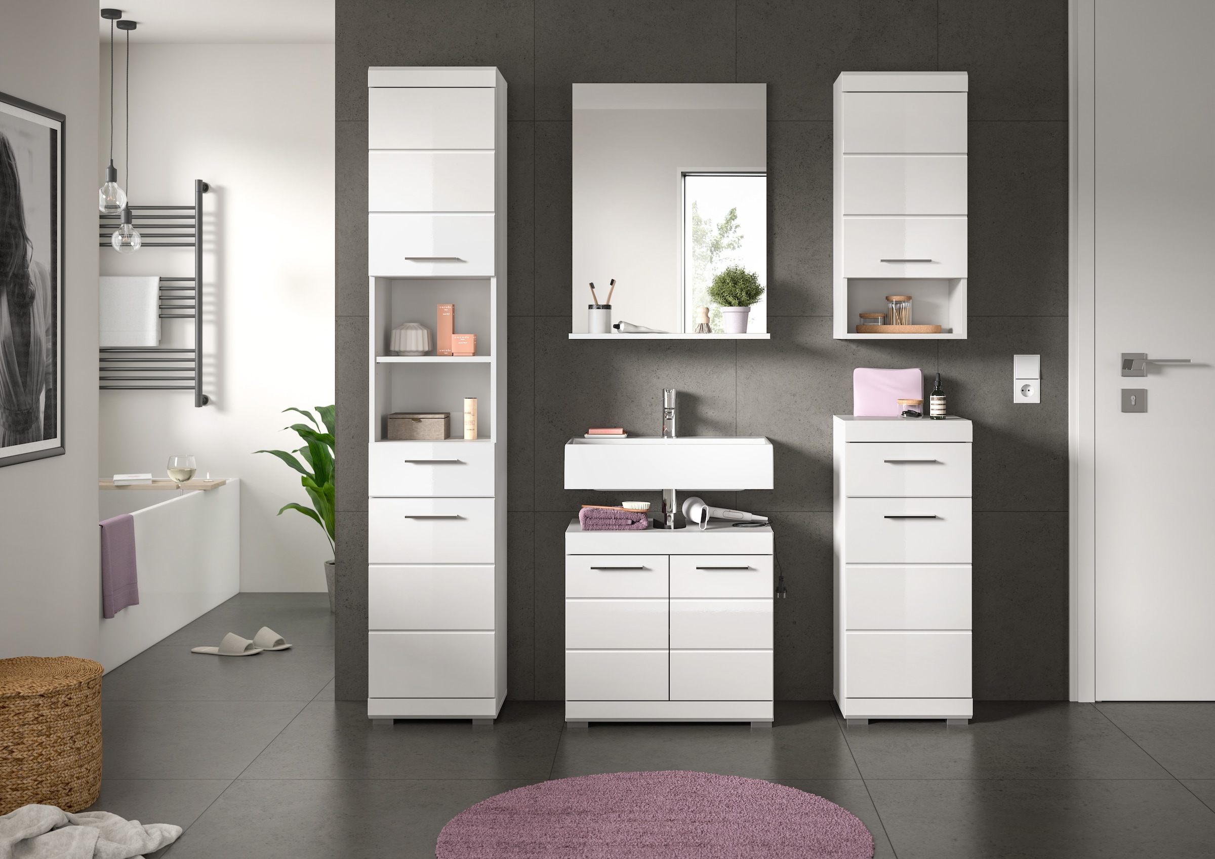 INOSIGN Ensemble de meubles de salle de bain »Siena, 5 teilig, bestehend aus:« Set, TOPSELLER!, 5 cuis tlg.