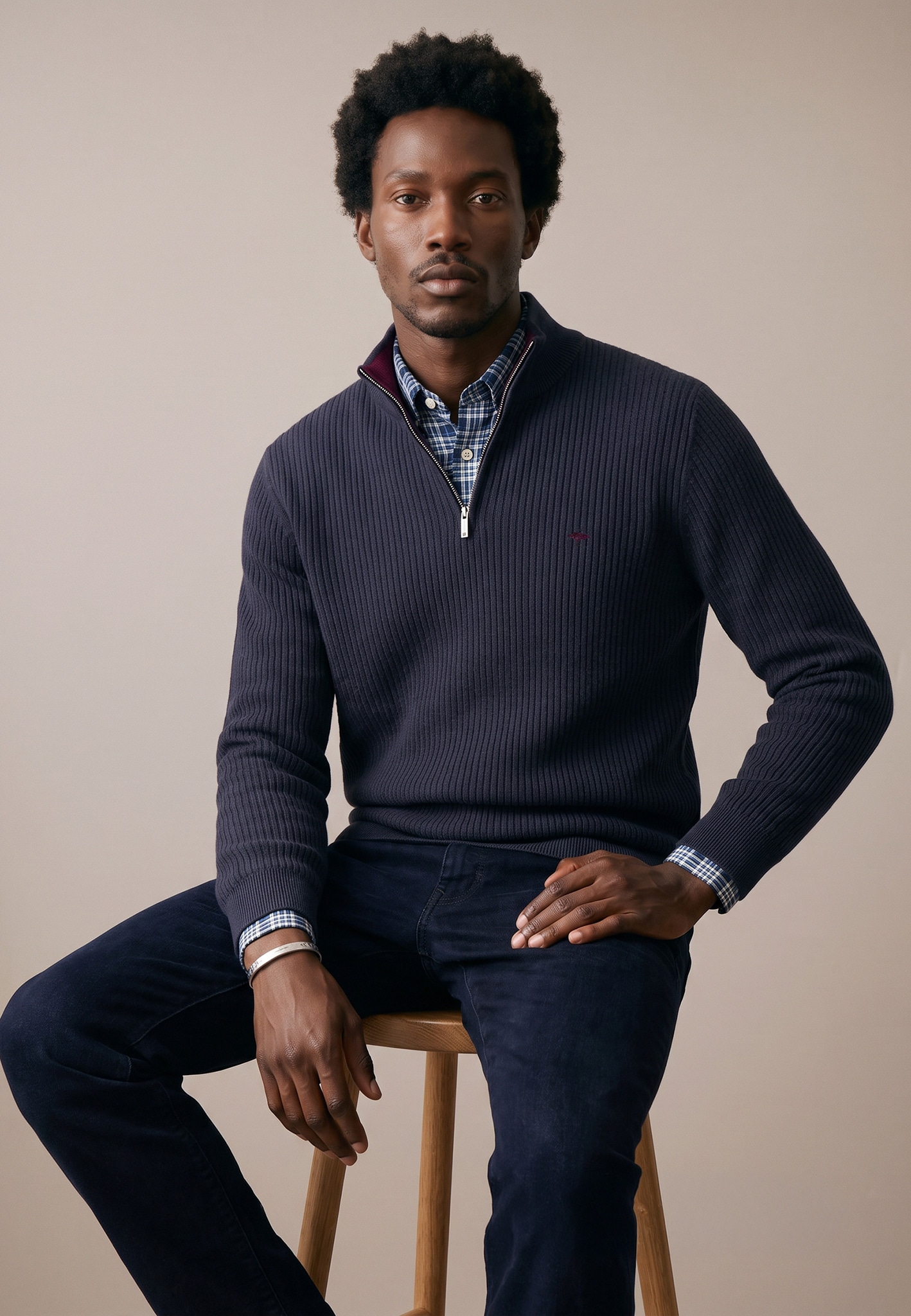 FYNCH-HATTON Troyer tricot avec broderie logo