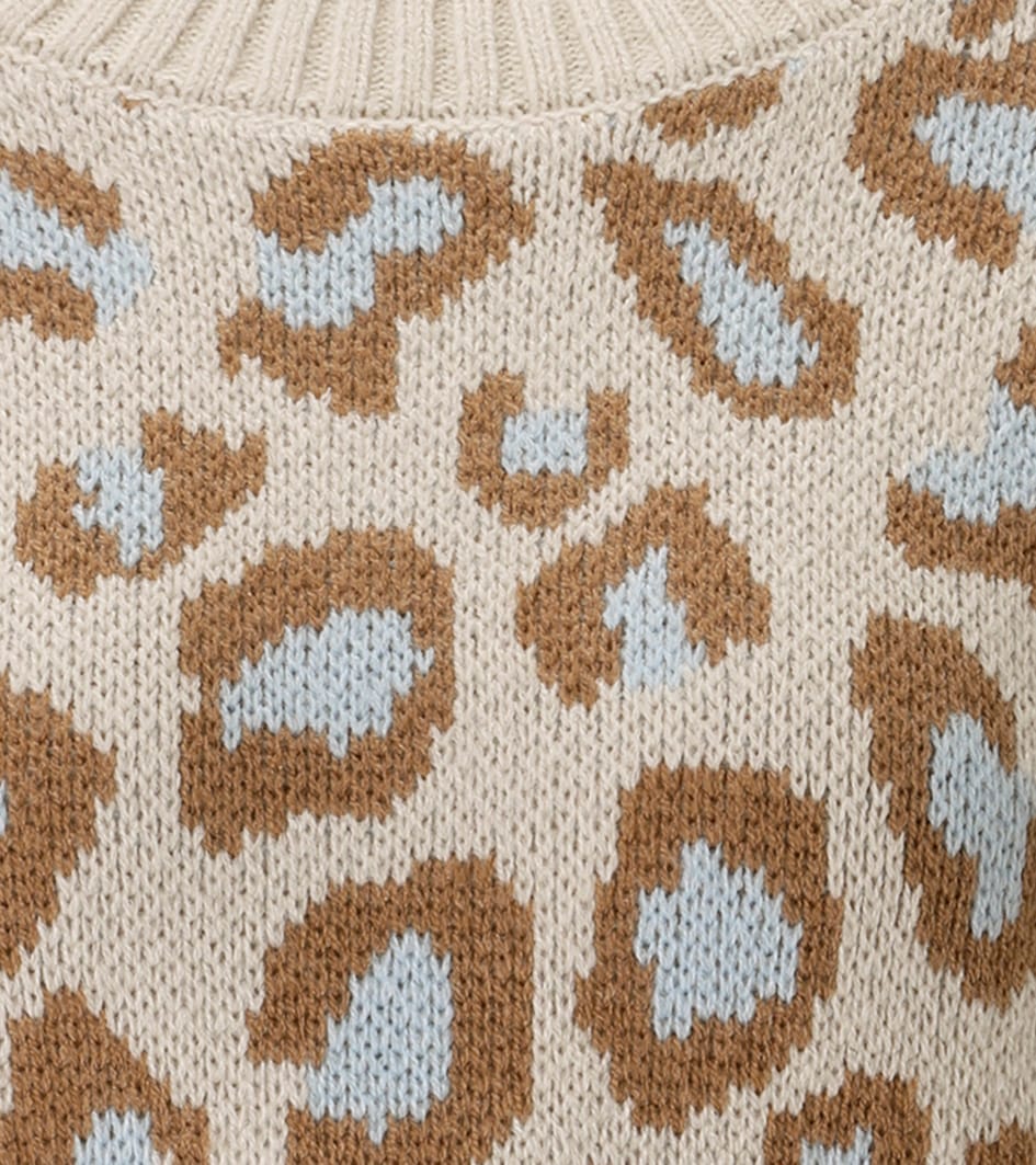 Aniston CASUAL Strickpullover im extravaganten Leo-Muster - NEUE KOLLEKTION