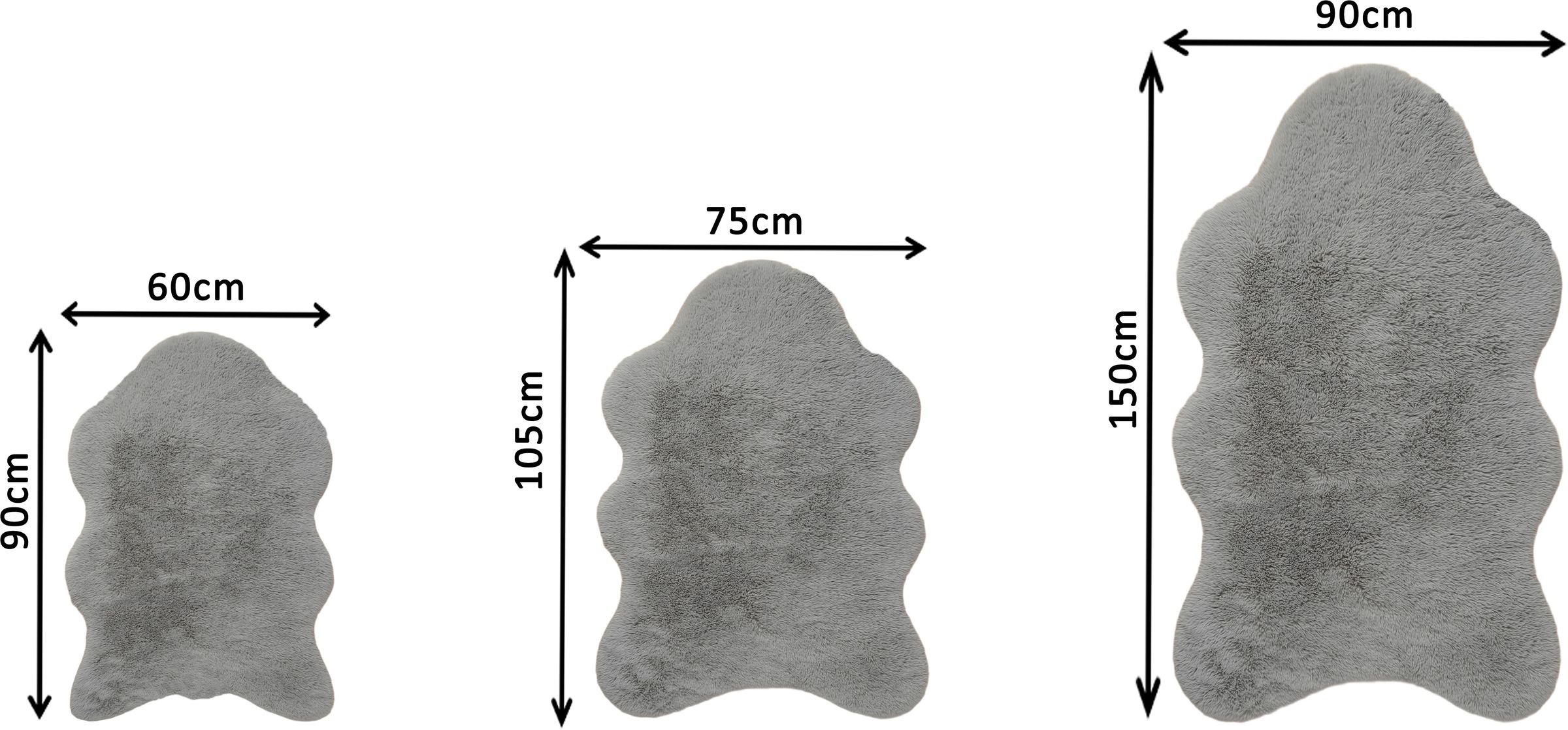 GOODproduct Hochflor-Teppich »Mollin, Fellform, leichter Glanz« rechteckig 30 mm Höhe Kunstfell, Fellimitat, waschbar, flauschig, weich, Wohnzimmer