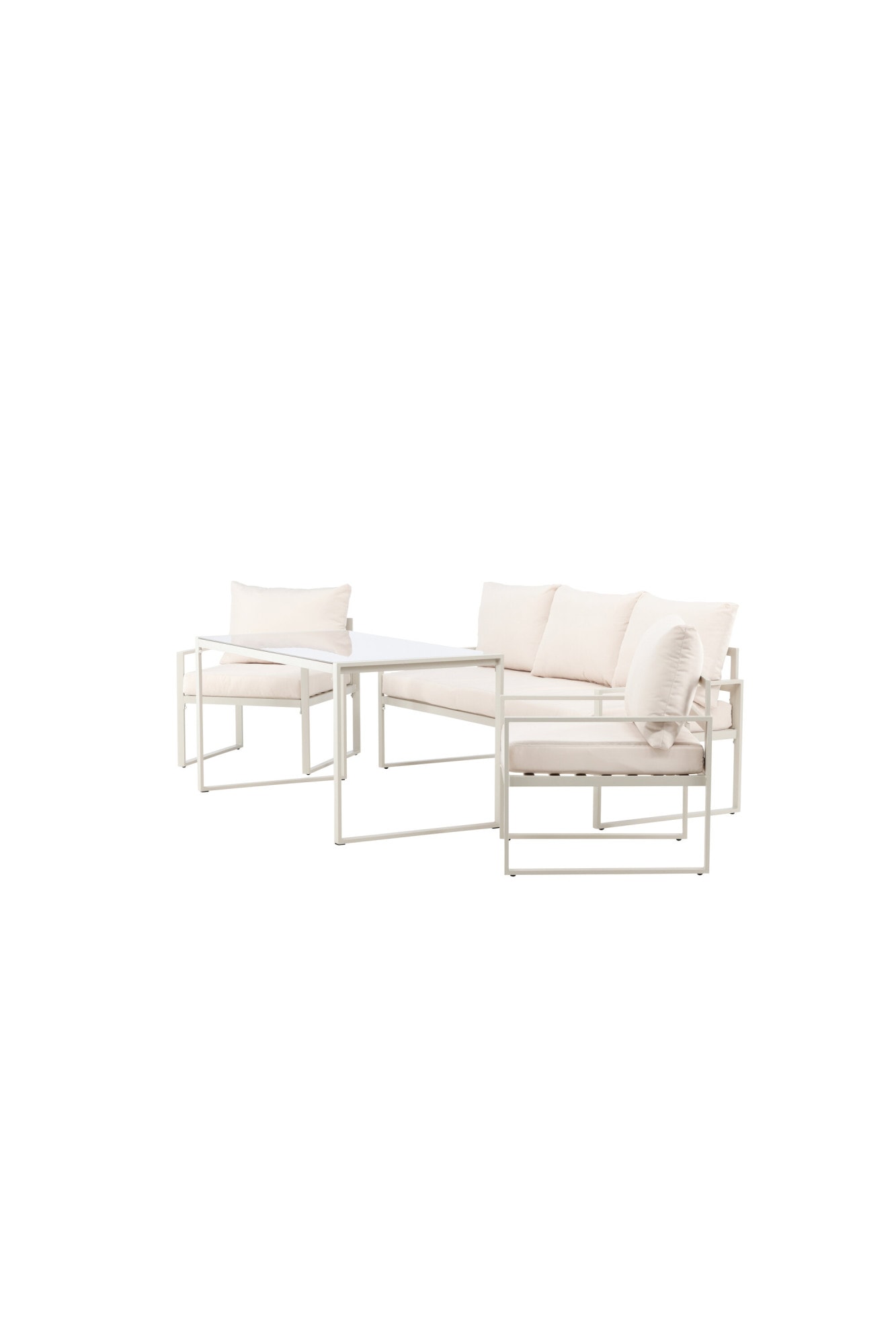Venture Home Gartenlounge-Set »Catania, grosszügiges Outdoor-Set für hohen Sitzkomfort« 4 tlg. Loungemöbel mit Stoffbezug, angenehm, weich