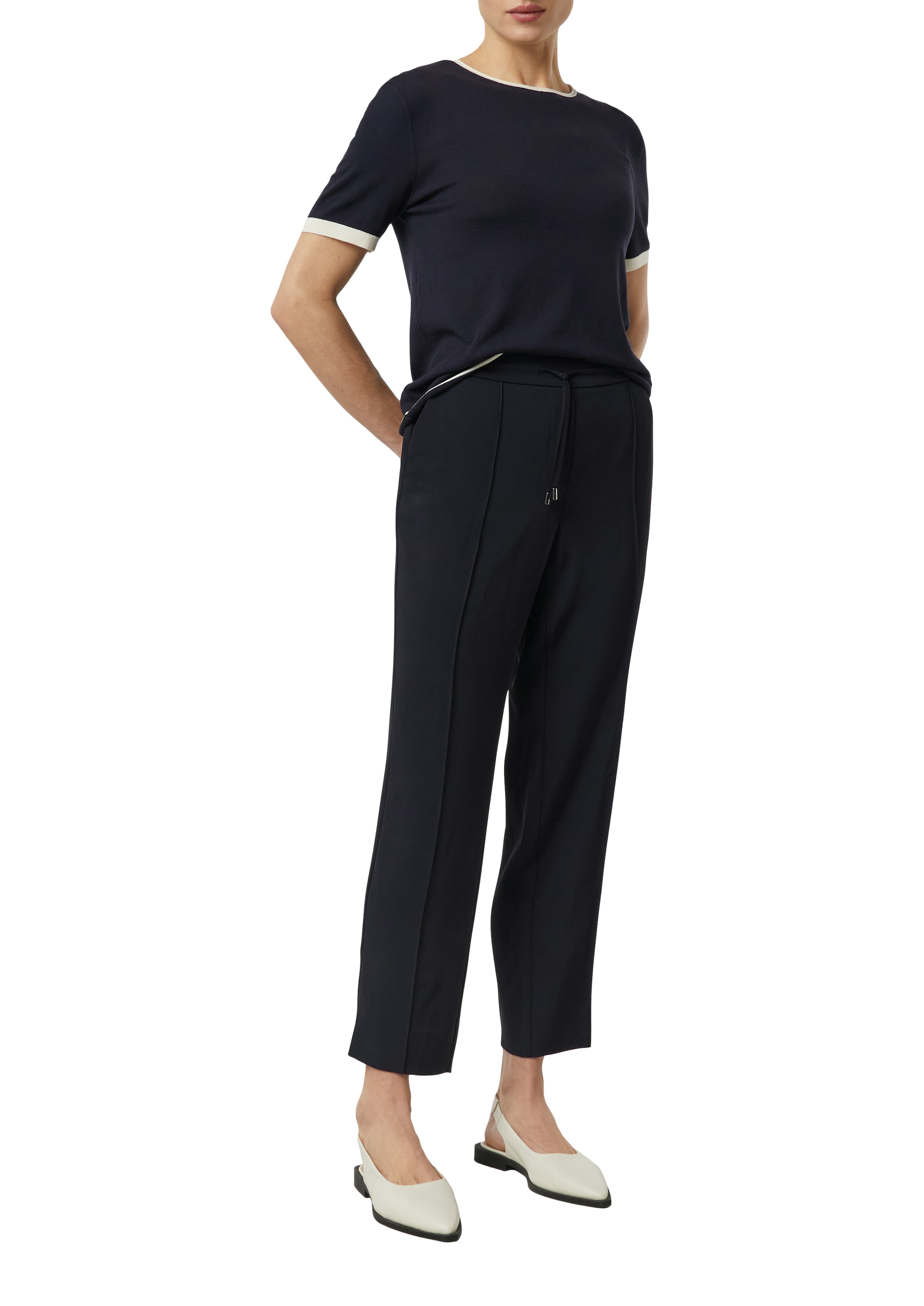 Comma Pantalon en tissu  mit Gummizug und Kordelzug