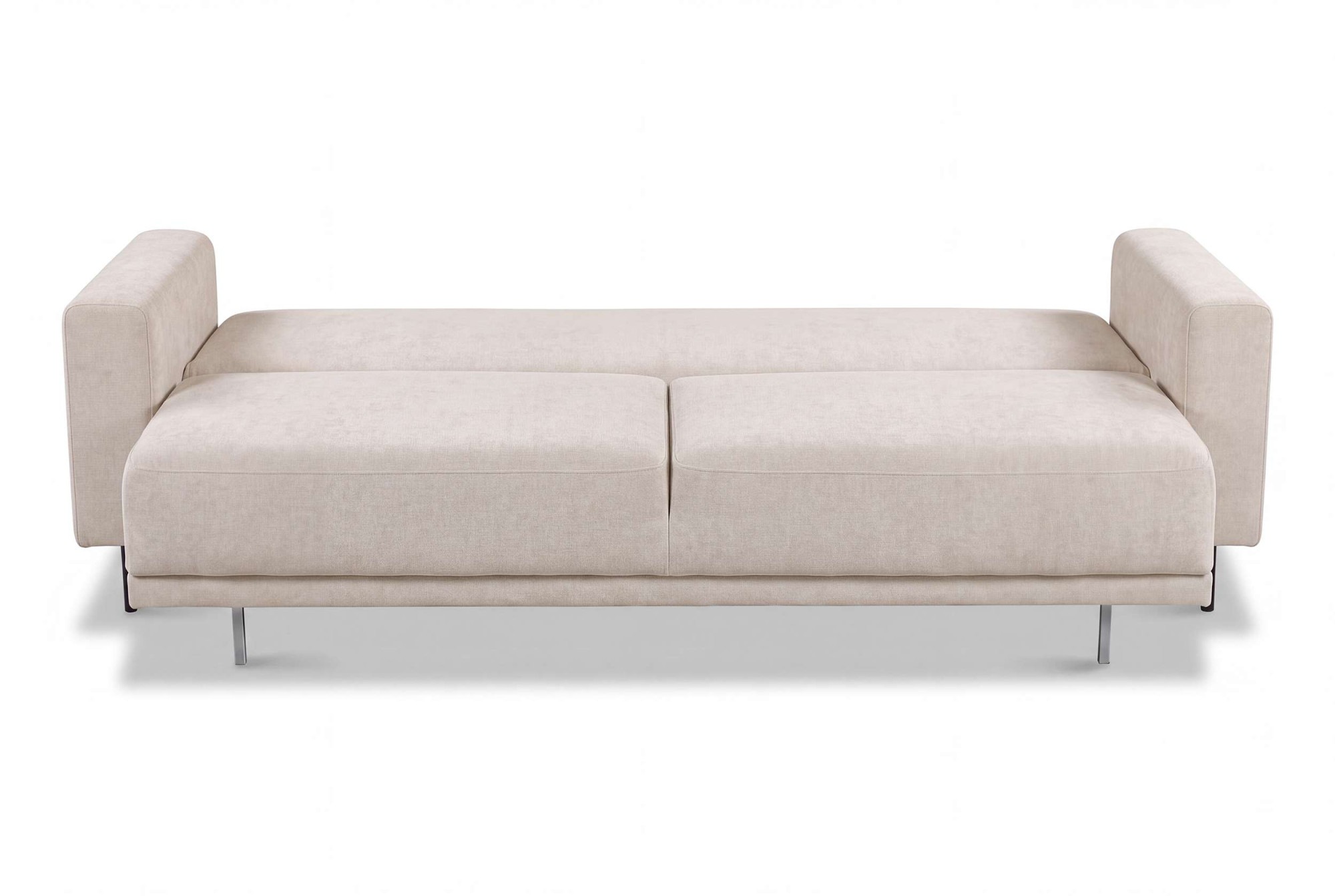 GOODproduct Schlafsofa »Sveeva, 3 Sitzer, Liegefläche 135x190 cm, schwarze Metallfüsse« langlebiger Strukturstoff, mit Wellenunterfederung, viele Farben