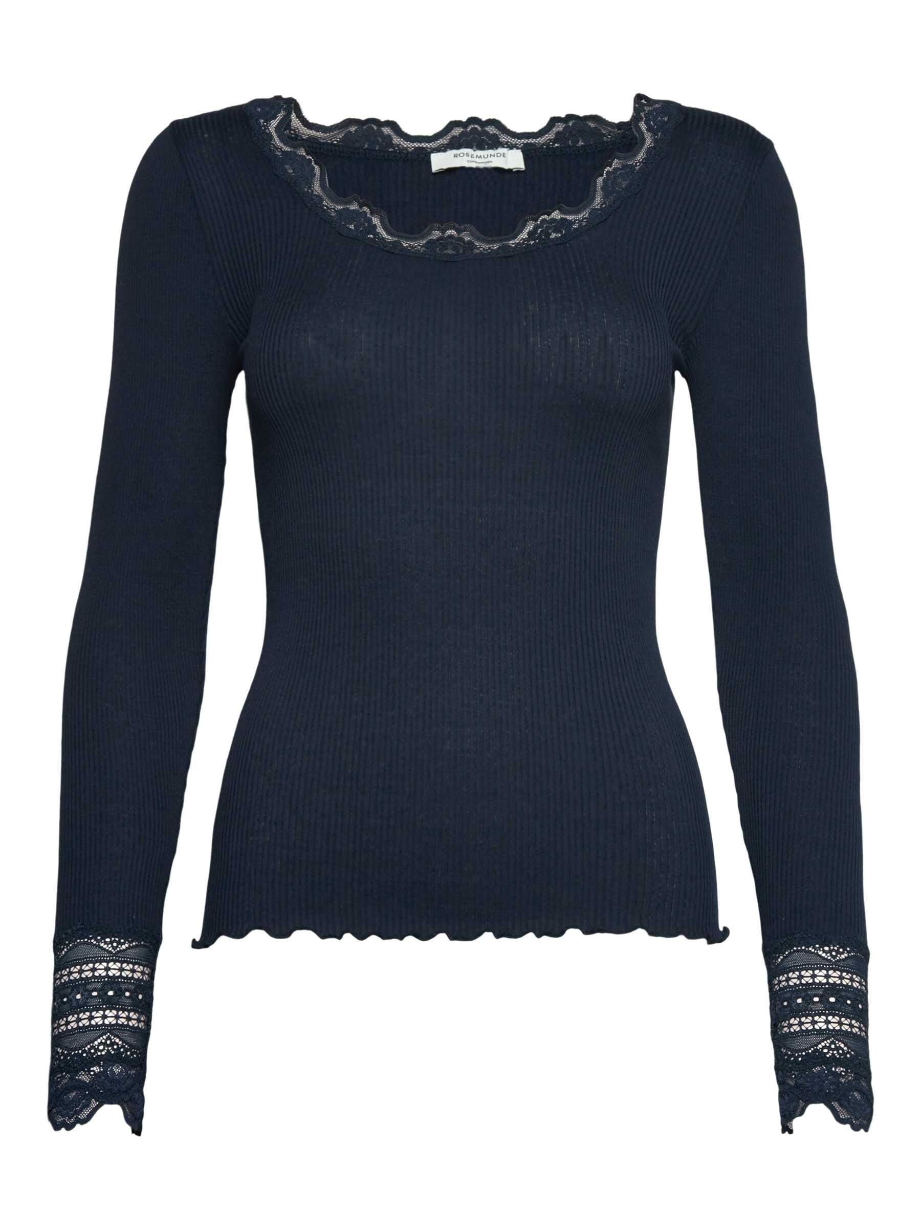 rosemunde T-shirt à manches longues »Benita Silk Blouse mit Seide« manches longues, avec dentelle, féminin, confortable, mélange soie-coton