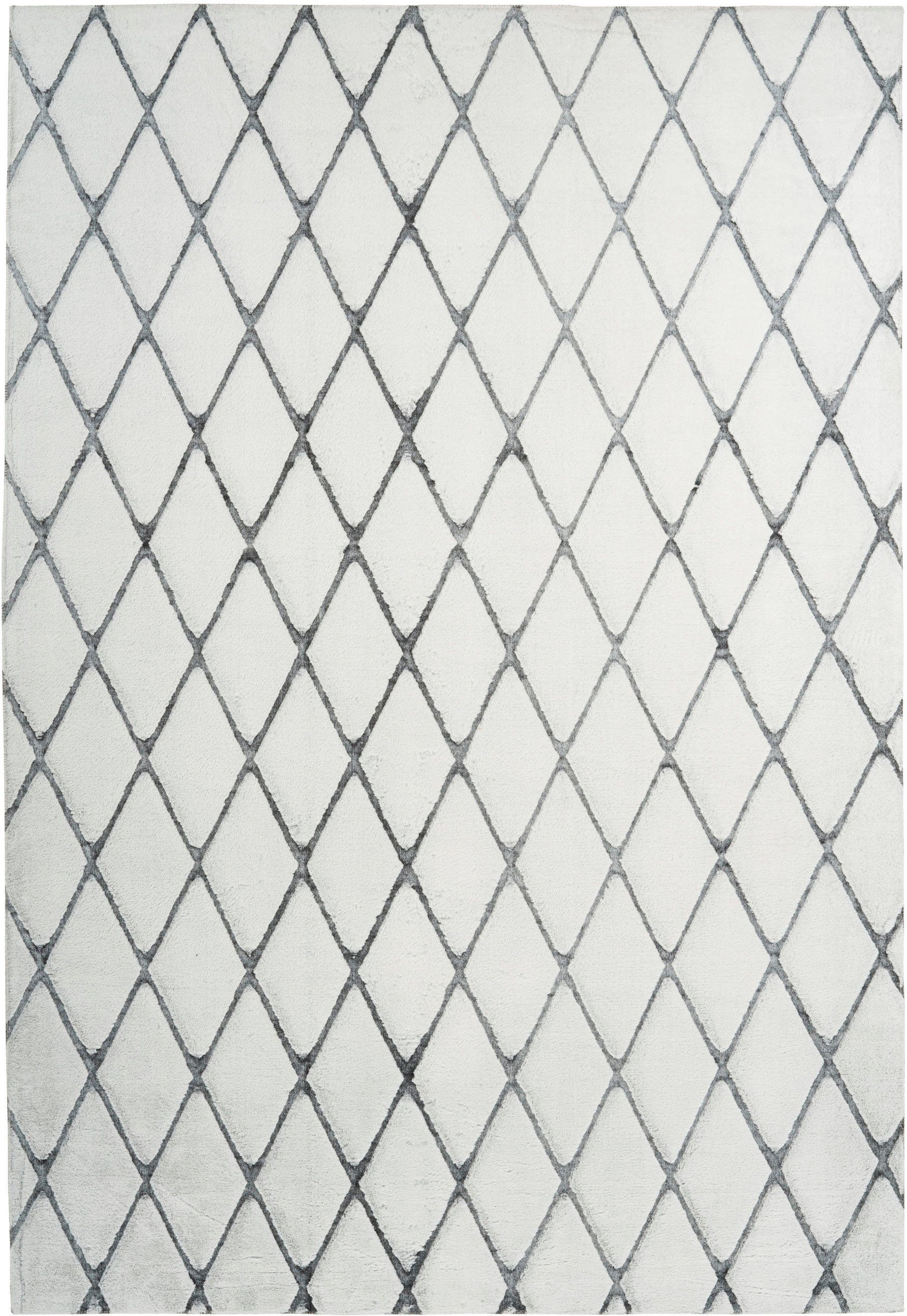 calo-deluxe Tapis »Jardan-2000« Rectangulaire 20 mm Höhe besonders weich durch Microfaser, Rauten-Design