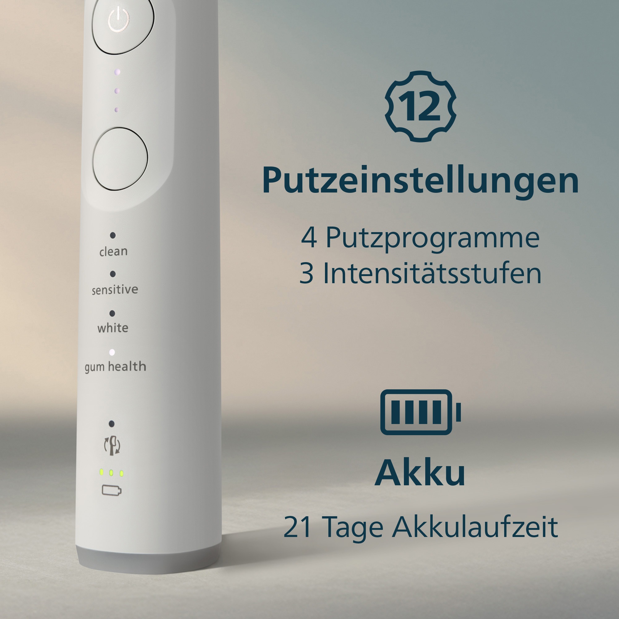 Philips Sonicare Elektrische Zahnbürste »Series 7100 HX7429/02« 2 Stk. Aufsteckbürsten mit Andruckkontrolle, 7 Putzeinstellungen, inkl. Reiseladeetui