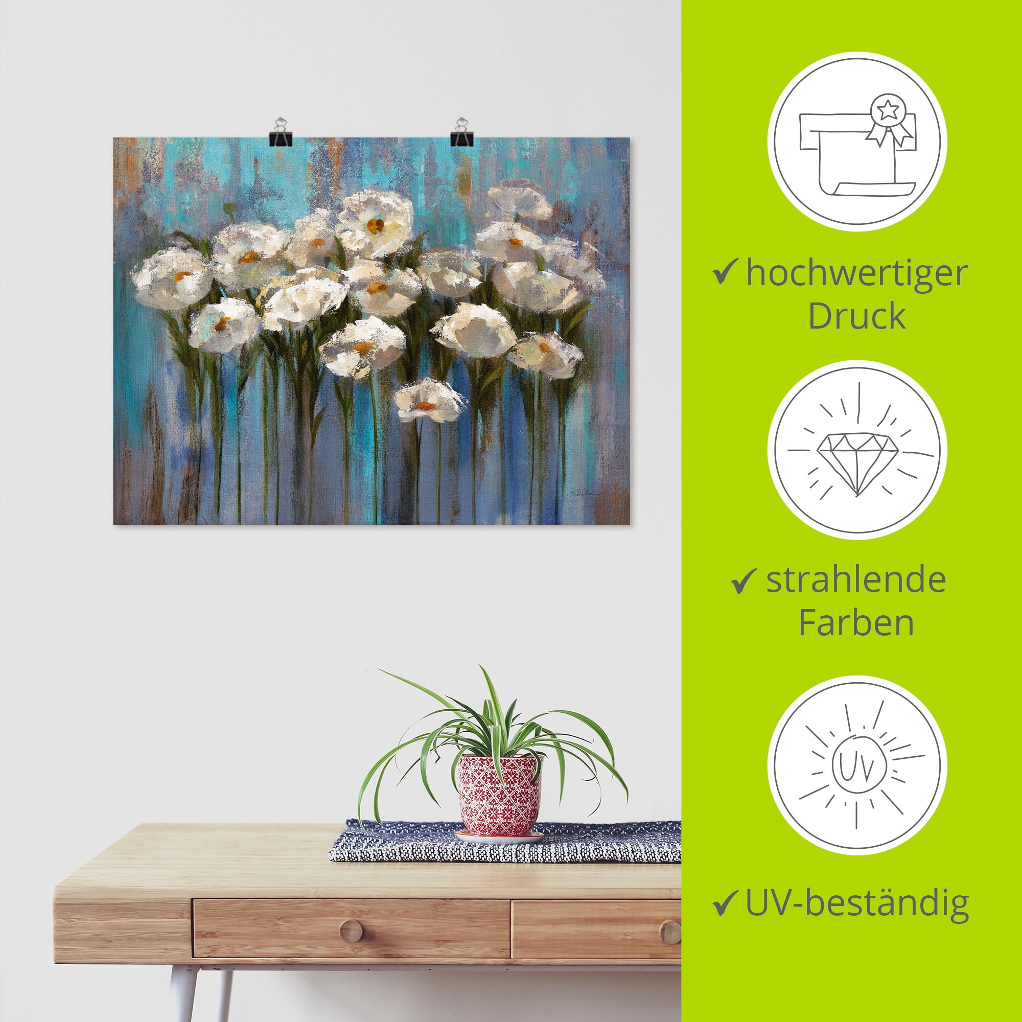 Artland Wandbild »Anemonen am See« Blumen 1 Stk. tlg. als Leinwandbild, Poster in verschied. Grössen