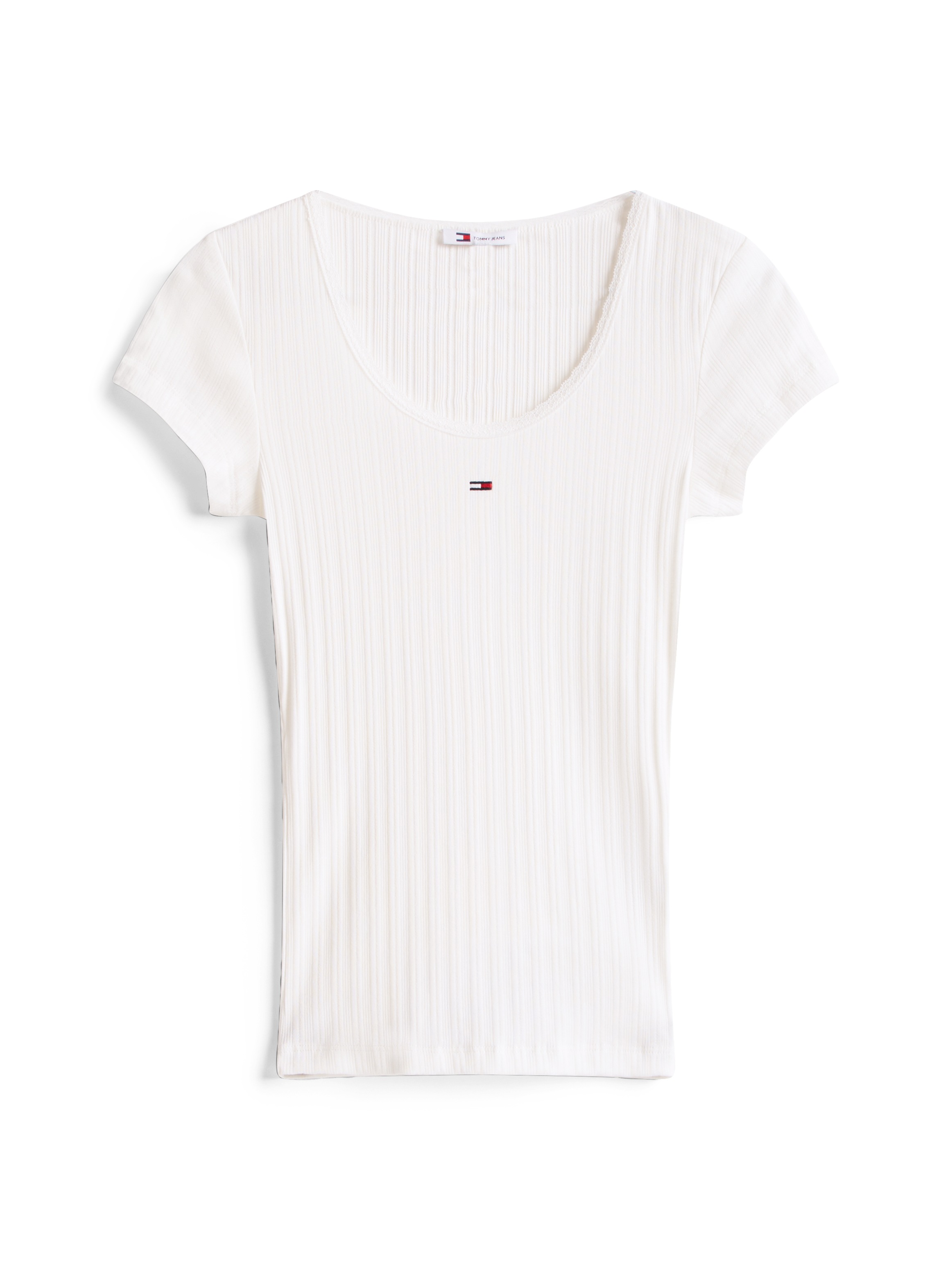 Tommy Jeans Kurzarmshirt »TJW SLIM IRREGULAR RIB SS« in gerippter Struktur