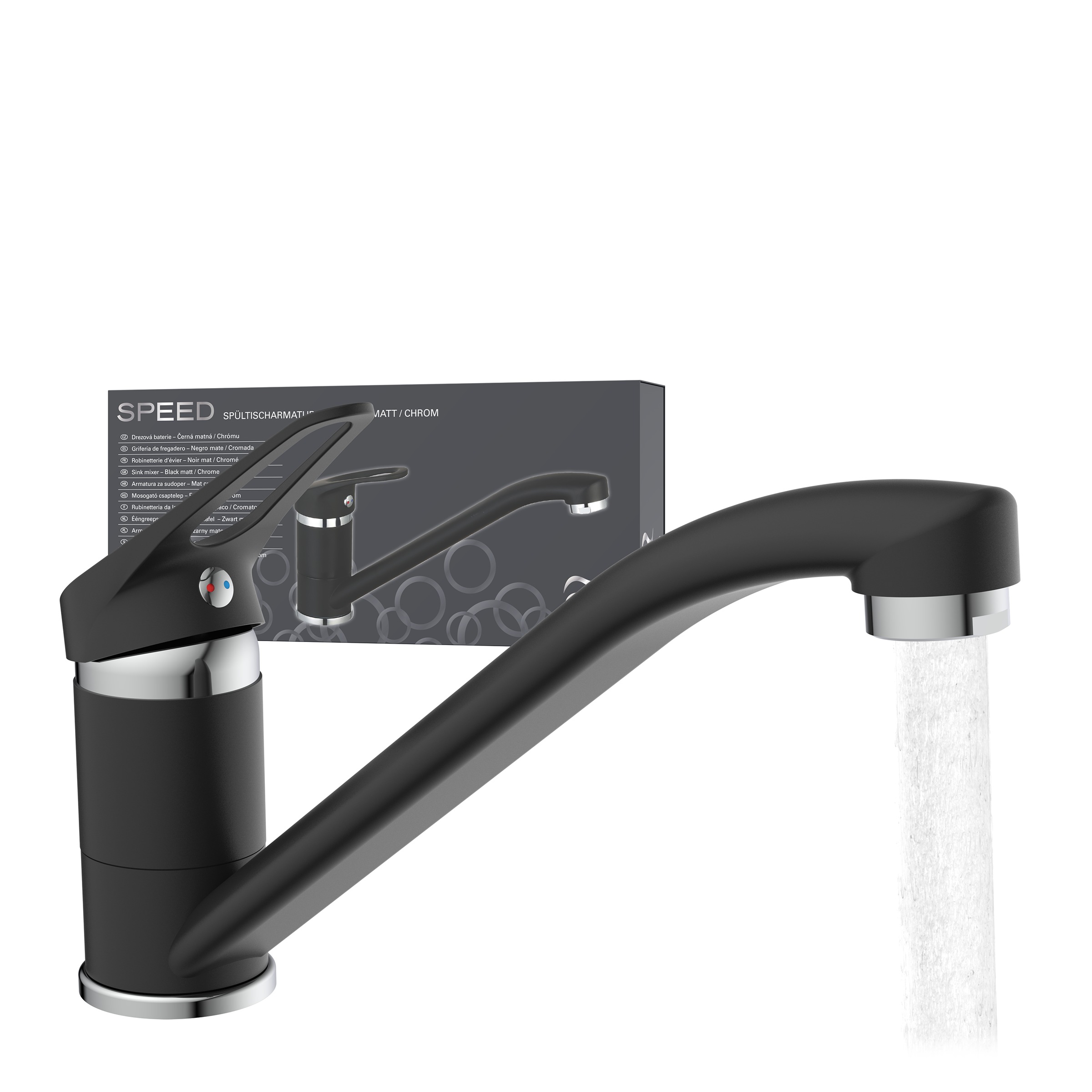 Eisl Spültischarmatur »Speed« 360° schwenkbarer Wasserhahn, Mischbatterie Küche, Spültischarmatur