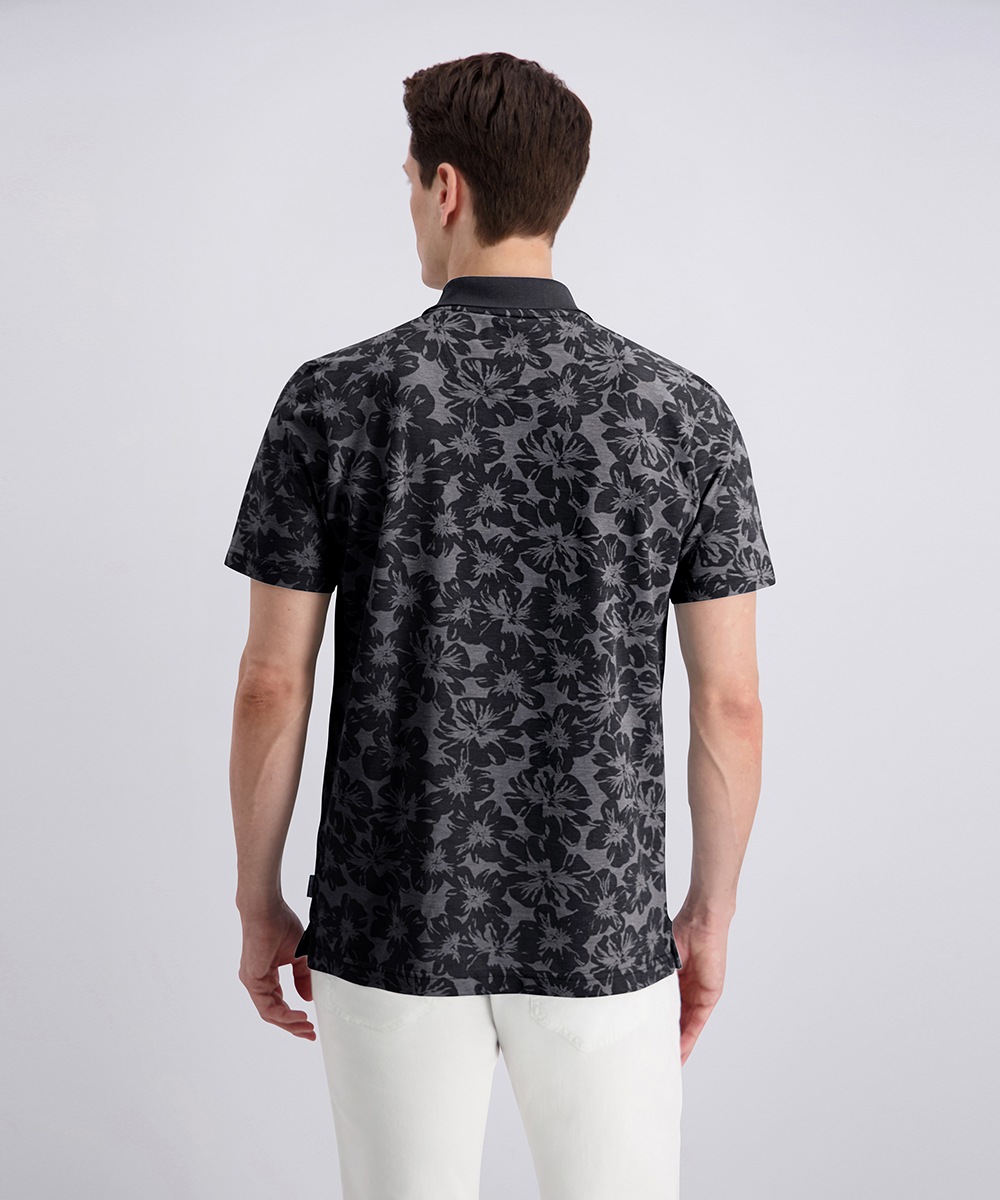 Pierre Cardin Poloshirt »Polo piqué alloverprint« hüftbedeckende Passform, mit Knopfleiste