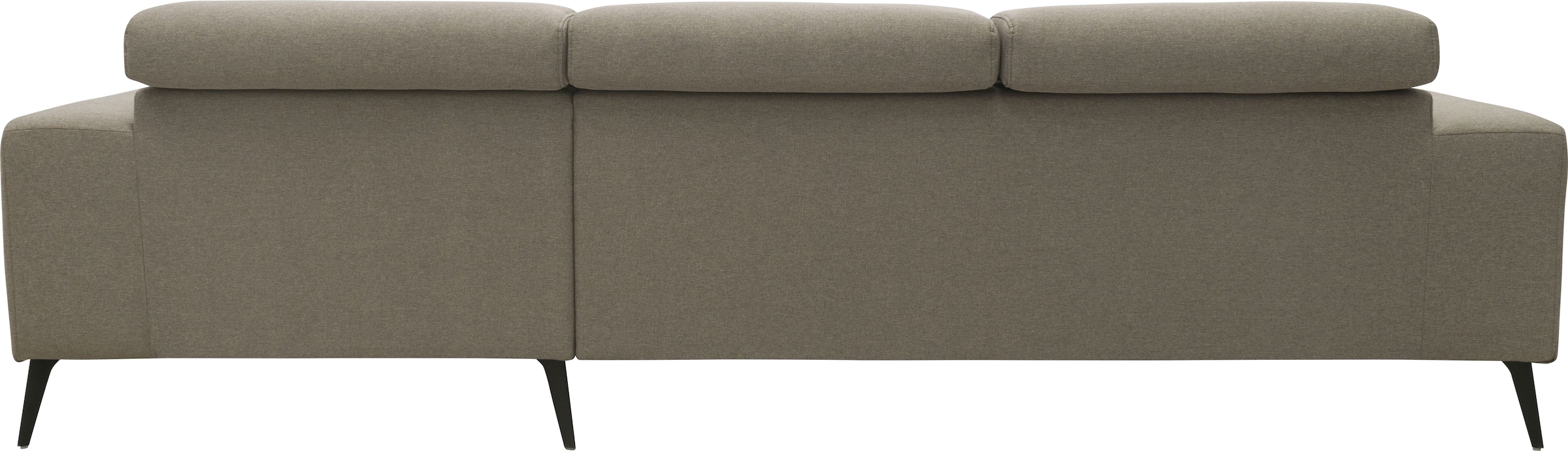 DOMO collection Ecksofa »Trento L-Form, mit Kufenfuss oder Einzelfuss« wahlweise mit Kopfteilverstellung, Recamiere links/rechts bestellbar