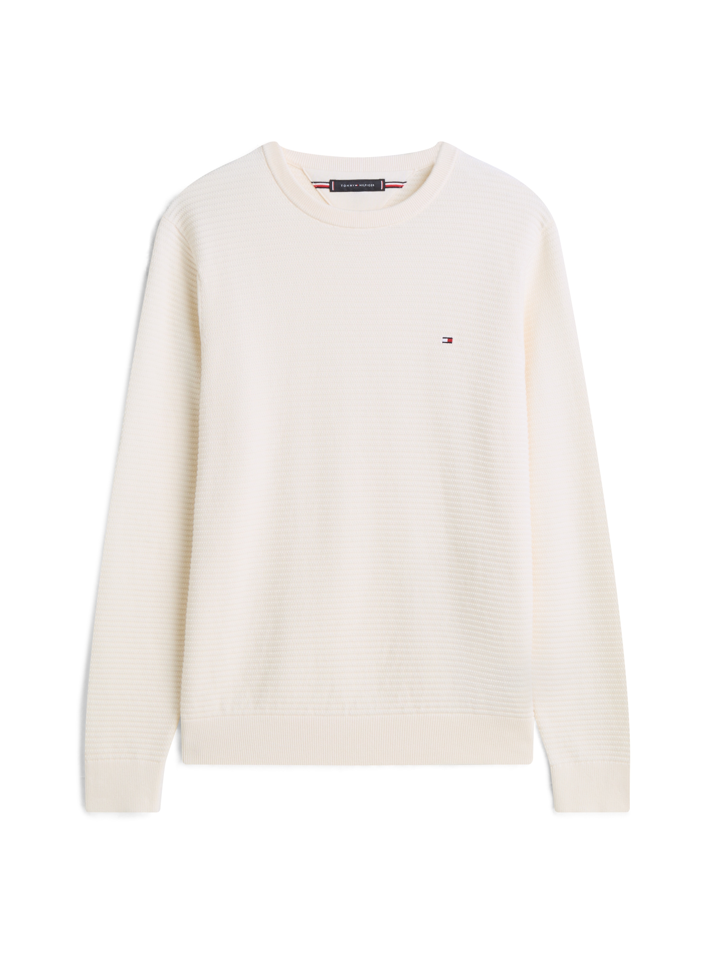 Tommy Hilfiger Pull à col rond »SEASONAL STRUCTURE« avec structure, encolure ronde, coupe régulière