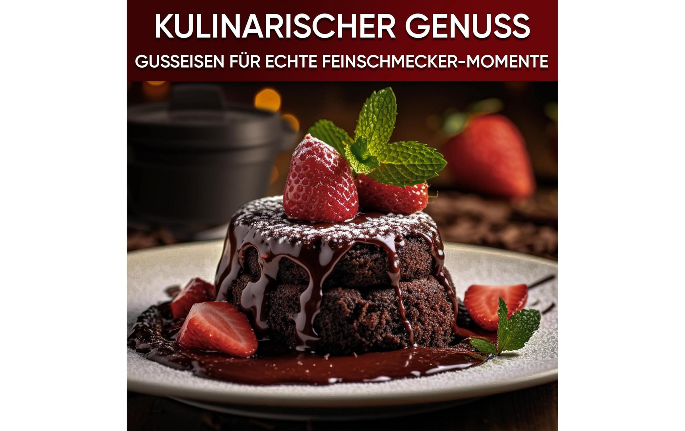   Grilltopf »Gusskoenig Mini Dutch Set 4 Töpfe, Untersetzer« Gusseisen 8 Stk. tlg. Set 4 Töpfe mit Holz-Untersetzern und Rezeptbuch