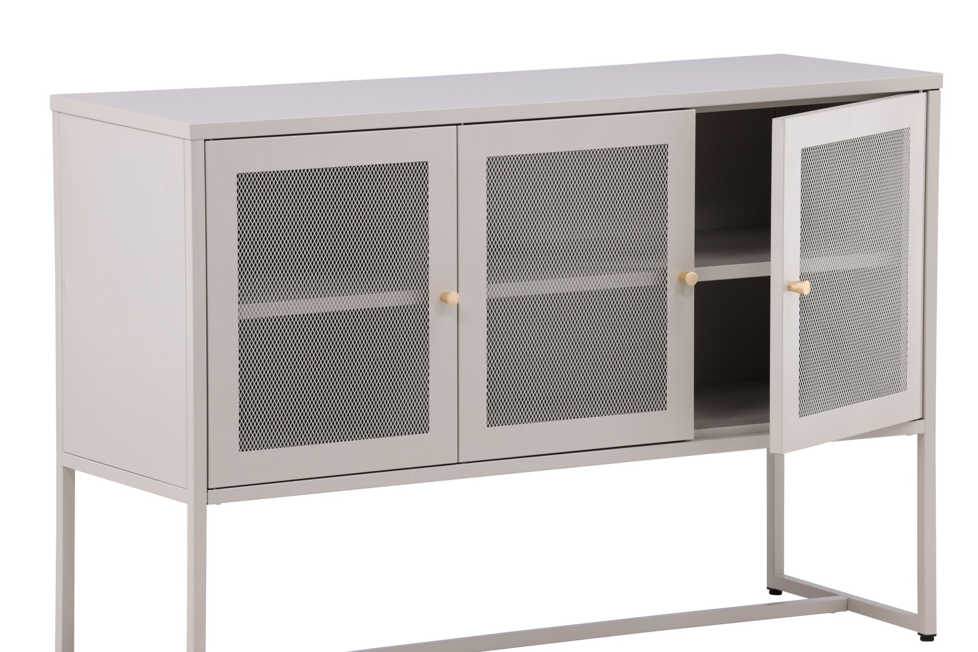 Venture Home Sideboard »Malla, Sideboard mit Gittertüren, Industrial, Breite 120 cm« Anrichte, Pulverbeschichtung, hohe Beine, 2 Einlegeböden, modern