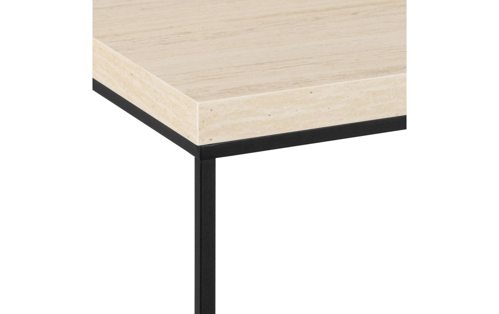 AC Design Table basse »Barossa, Wohnzimmertisch, Sofatisch, Steinoptik, rechteckig« Moderner Scandi-Stil, schwarze Stahlgestell, Mehrere Varianten