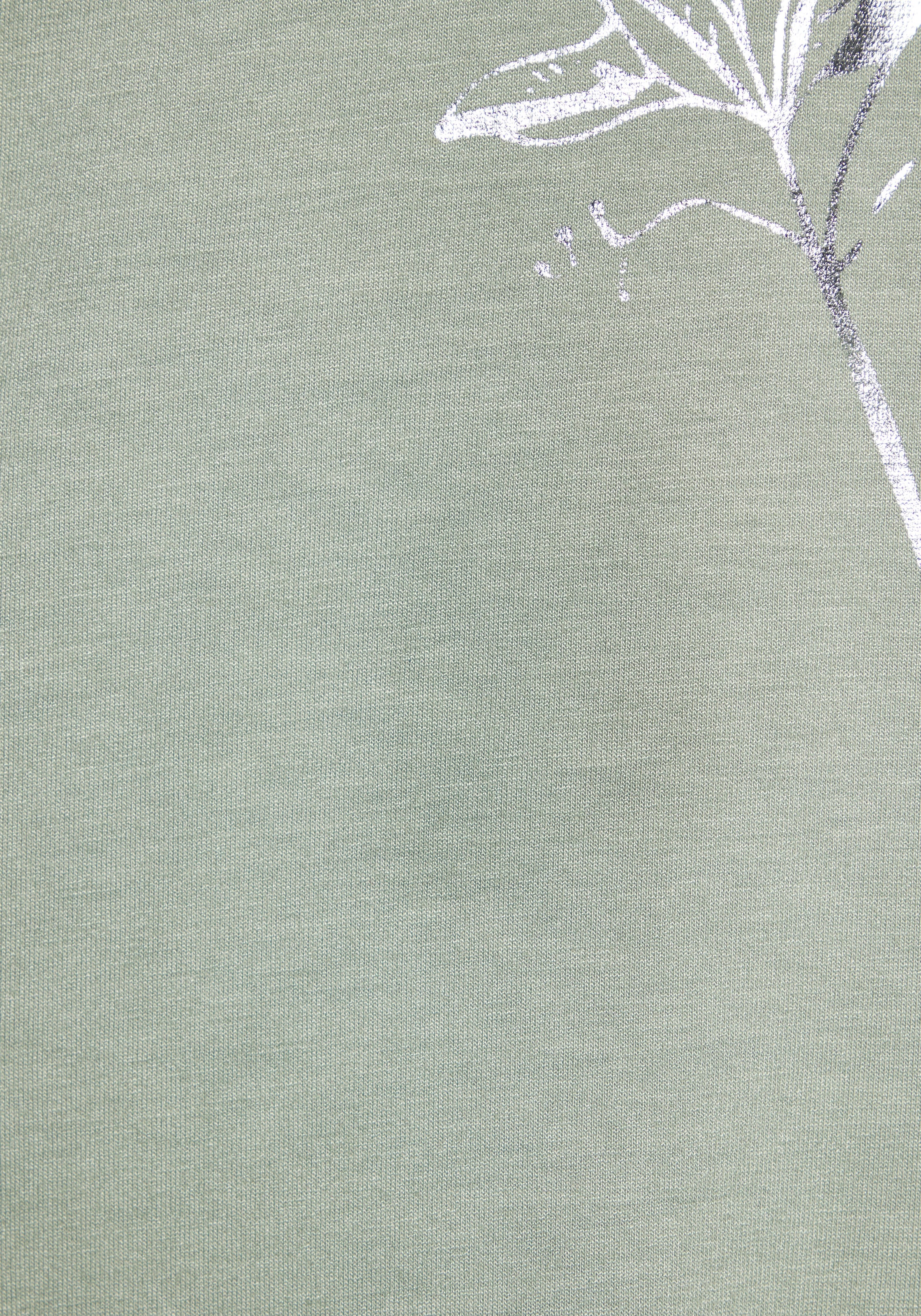 LASCANA Kurzarmshirt »mit schimmerndem Print« aus weichem Viskose-Stretch