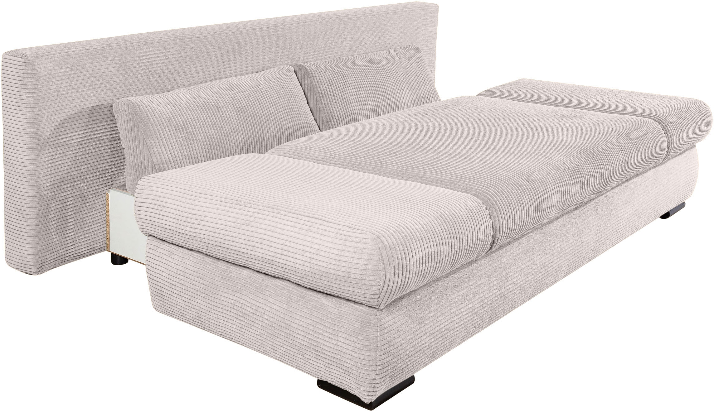 COLLECTION AB Canapé-lit »Tina, B: 200 cm, Liegefl. 146x200 cm« Bettfunktion, Bettkasten & 2 Armlehnenkissen, Federkern