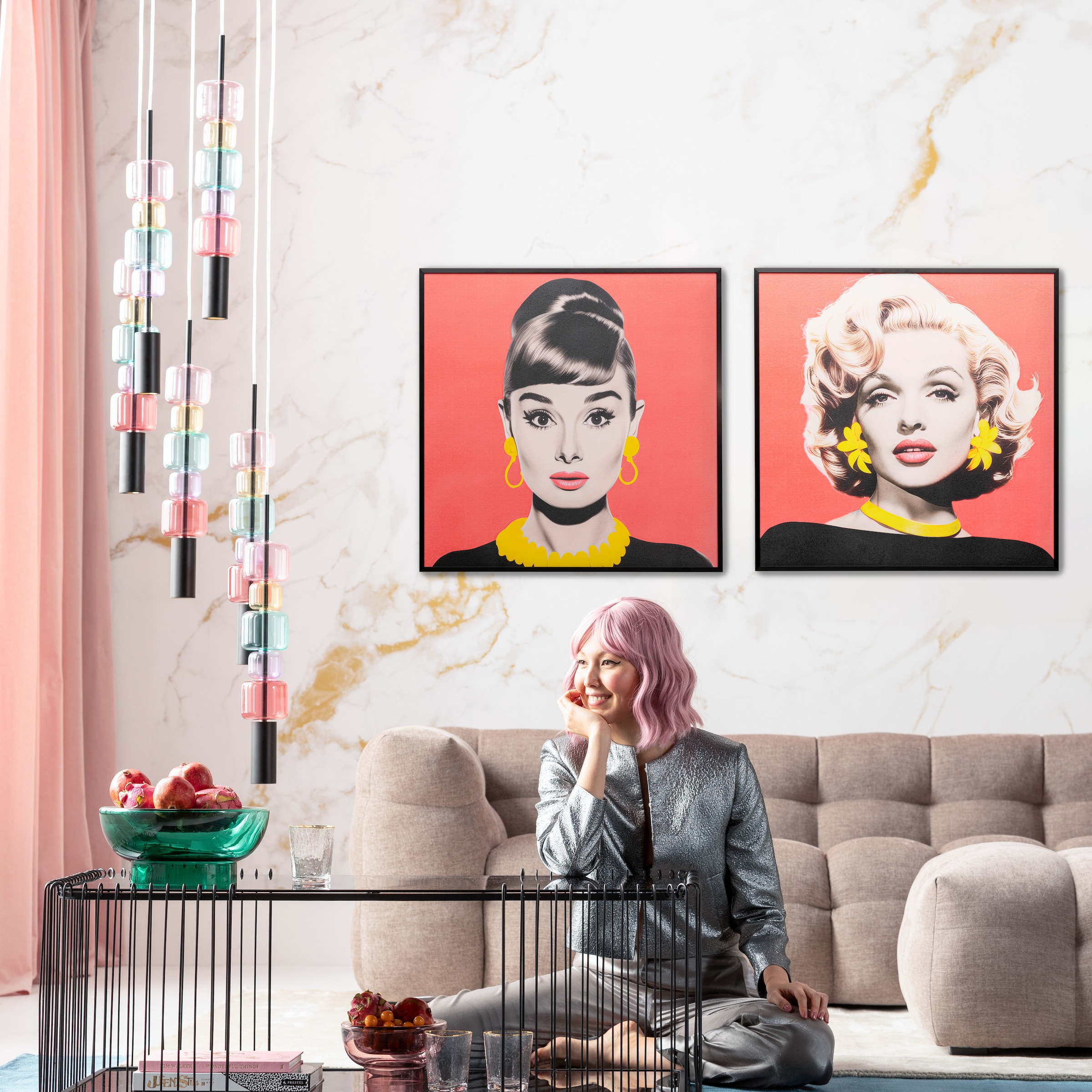 Kare Design Tableau avec cadre »Gerahmtes Bild Diva 60x60cm« 1,  motifs variés