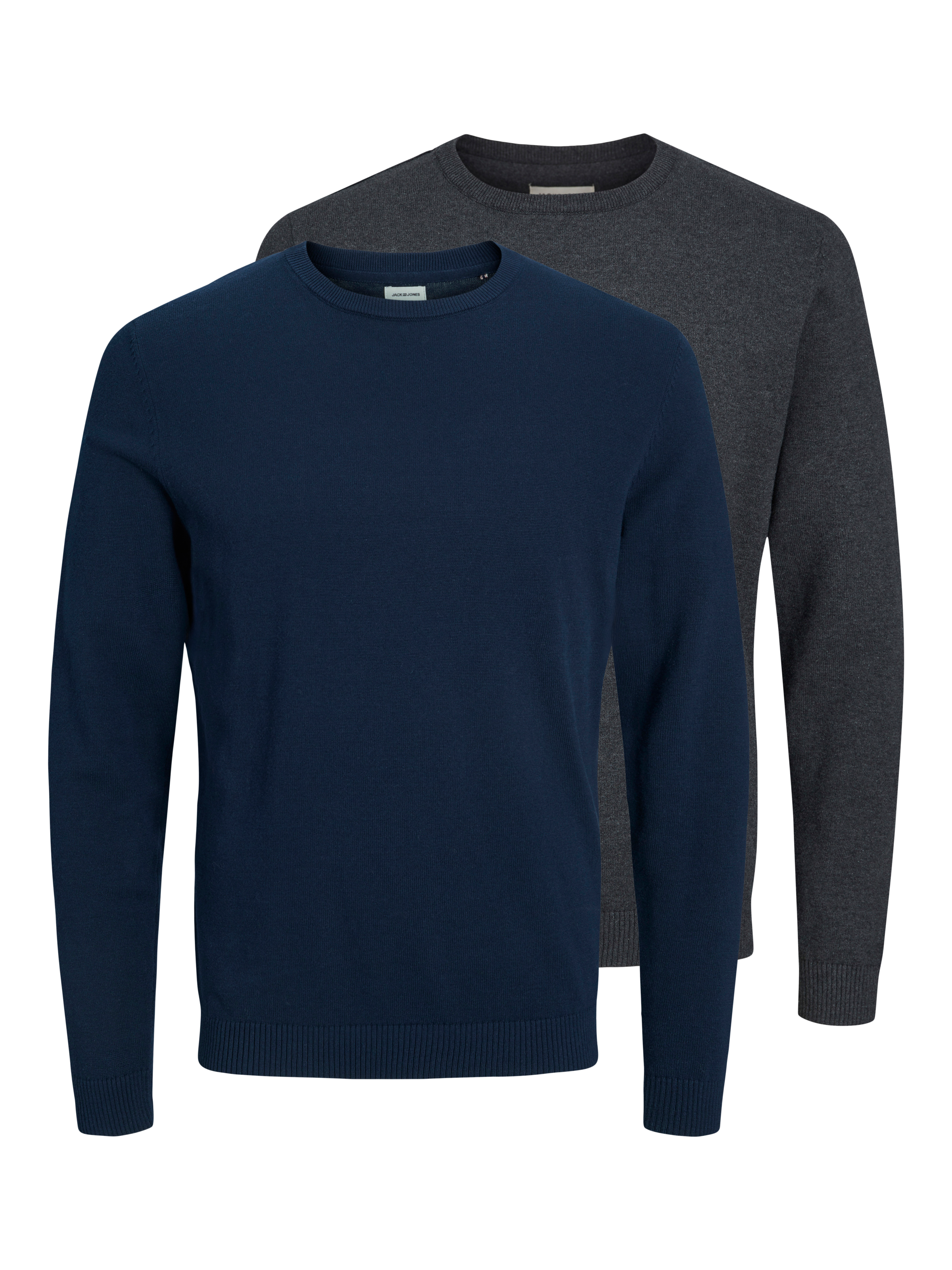 Jack & Jones Rundhalspullover »JJEBASIC KNIT CREW NECK 2PK MP« Packung, 2 Baumwolle, regular fit