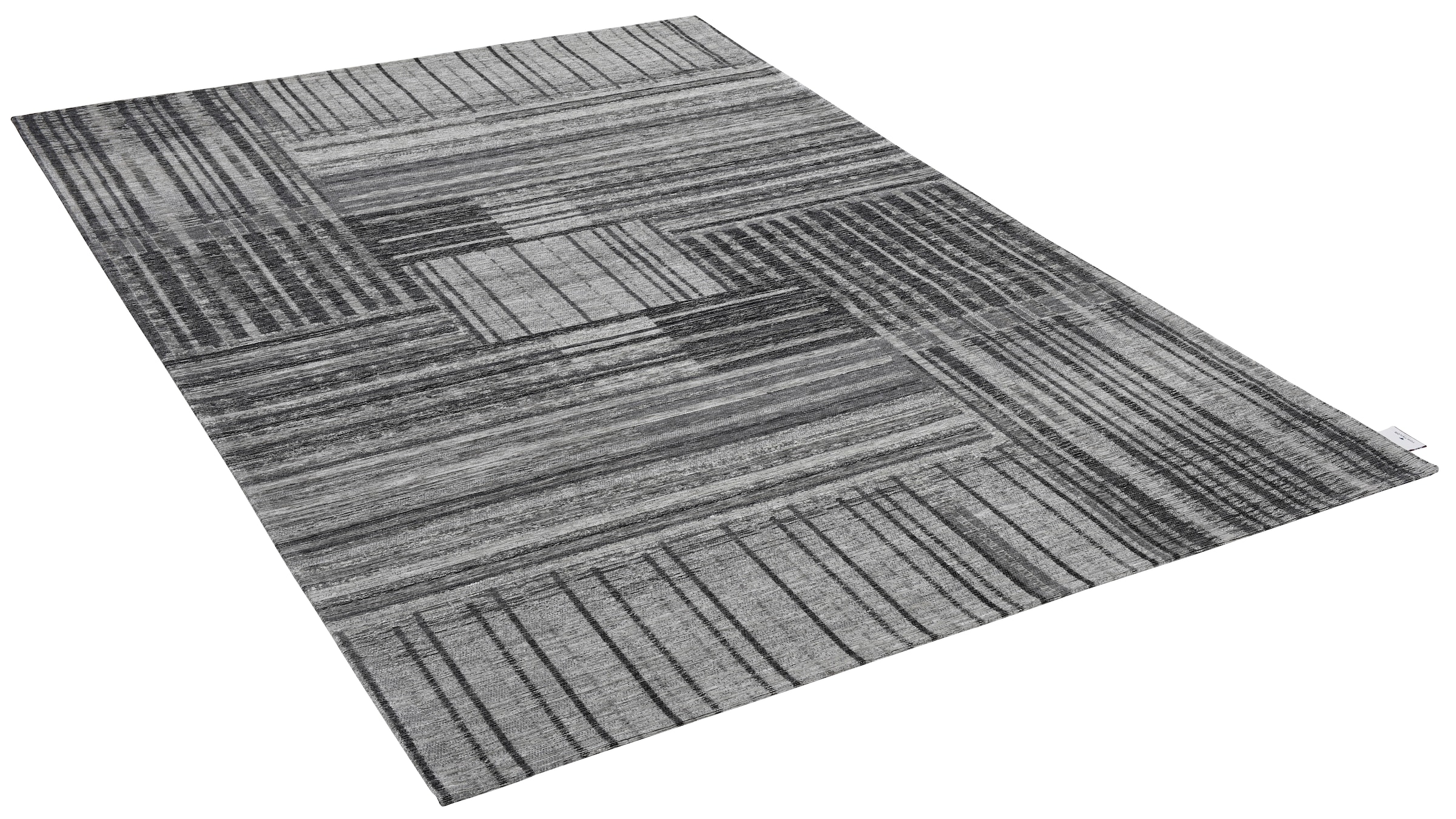 TOM TAILOR HOME Teppich »Stripy Pat« rechteckig 5 mm Höhe Flachgewebe, modernes Patchworkdesign, gestreift, Chenille, Wohnzimmer