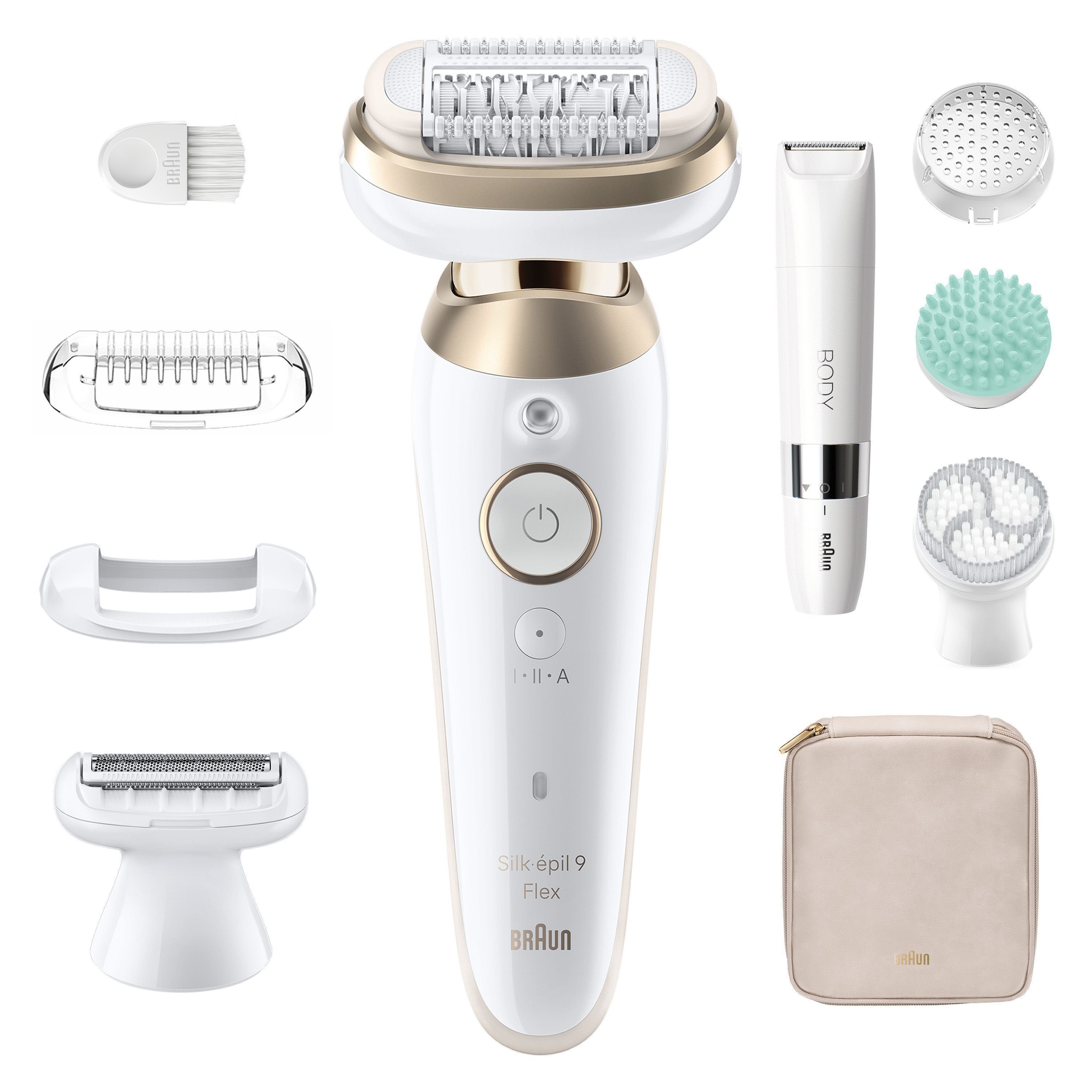 Braun Épilateur »Silk-épil Flex SkinSpa 9 SES9-481 3D (Modell 2026) 9-681 (Modell 2025)« Ensemble tout-en-un, épilateur FaceSpa & mini-rasoir pour le visage