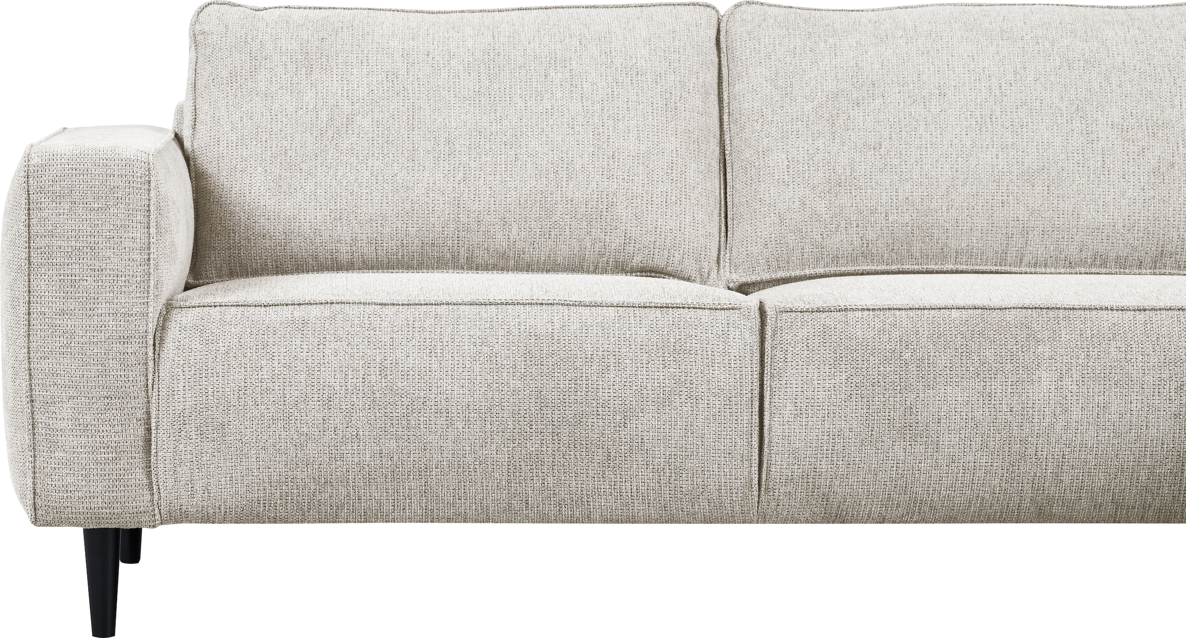 GOODproduct Canapé d'angle »Fumone, Lederoptik oder Soft-Touch Chenille« largeur 260, avec pieds en bois massif noir