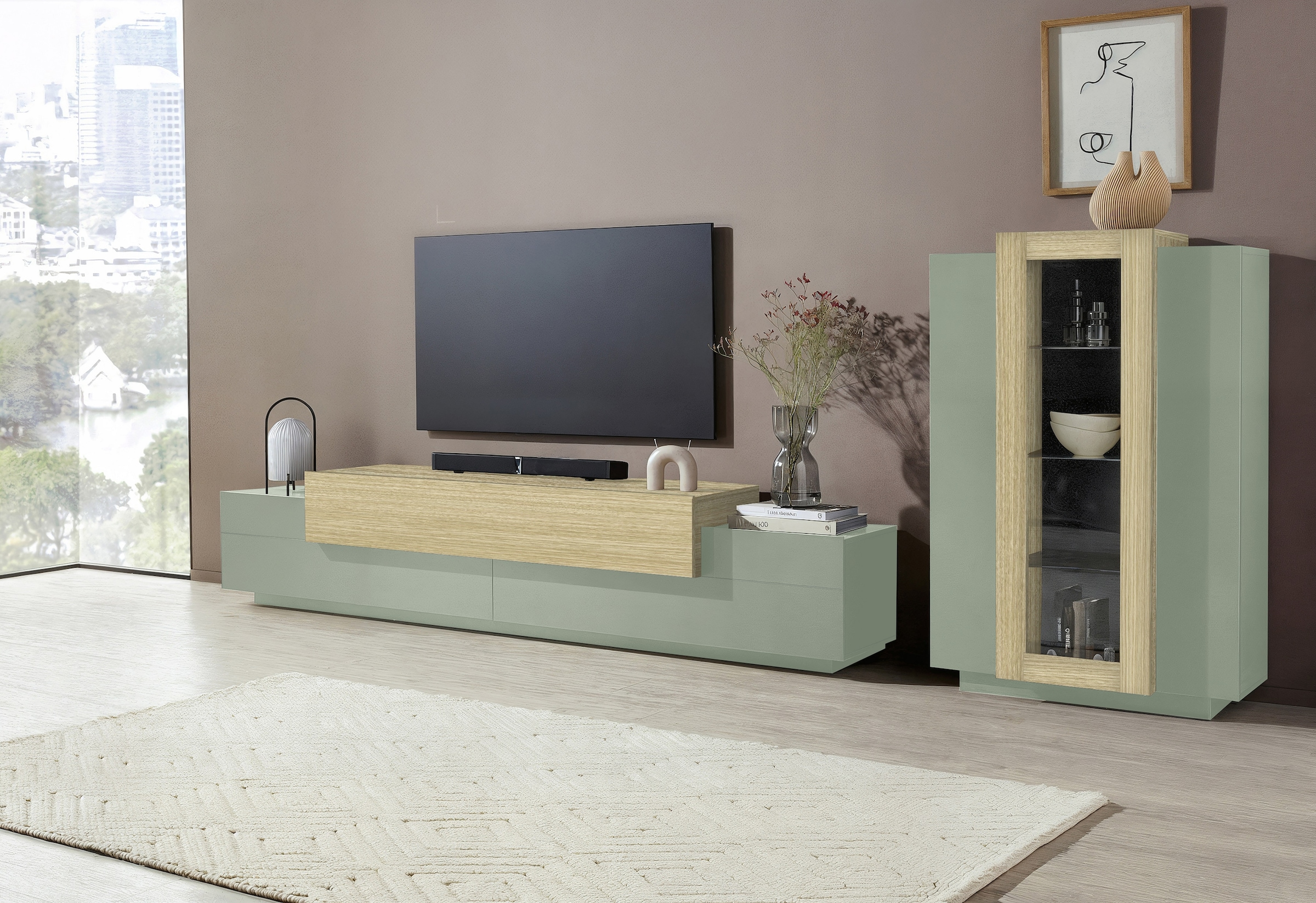 Home affaire Meuble mural »Coro, Anbauwand, Medienwand« Ensemble, 2 cuis tlg.