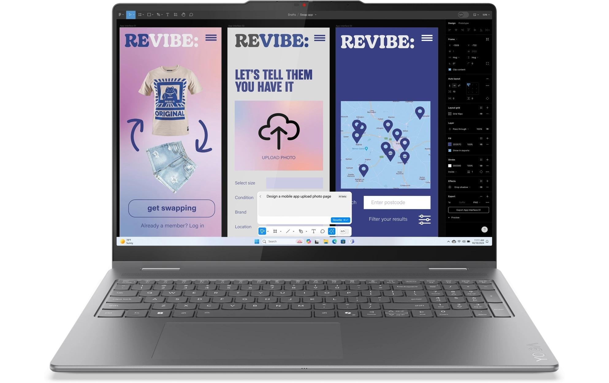 Lenovo Ordinateur portable »Notebook Yoga 7 2-in-1 16ILL10 Copilot+ PC (Intel)« / 16 ″ Intel Core Ultra 7 1.000 Go SSD NPU intégrée (Neural Processing Unit)