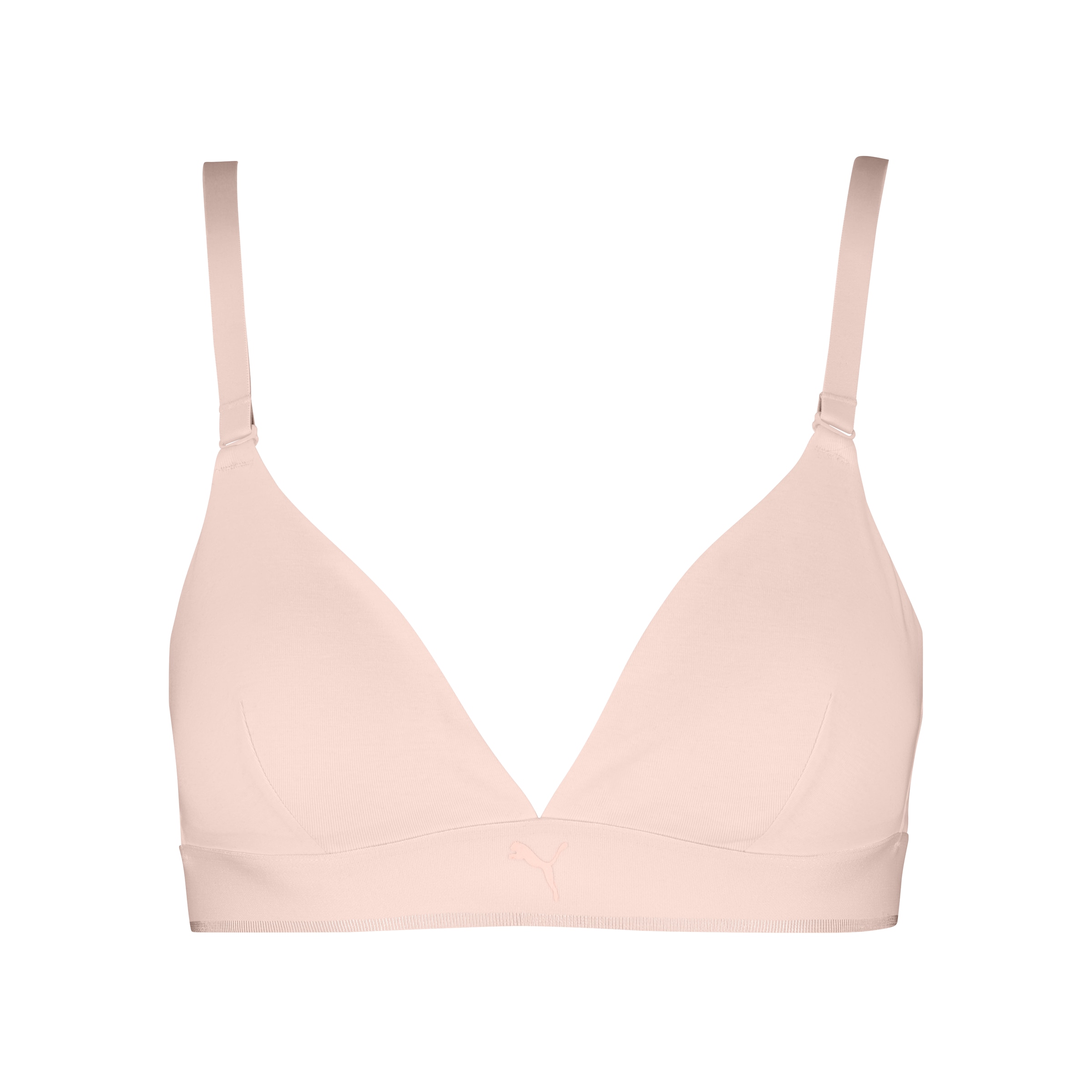 PUMA Soutien-gorge sans armatures »PUMA WOMEN COTTON TRIANGLE BRALETTE« herausnehmbare gepolsterte Cups für anpassungsfähigen Look