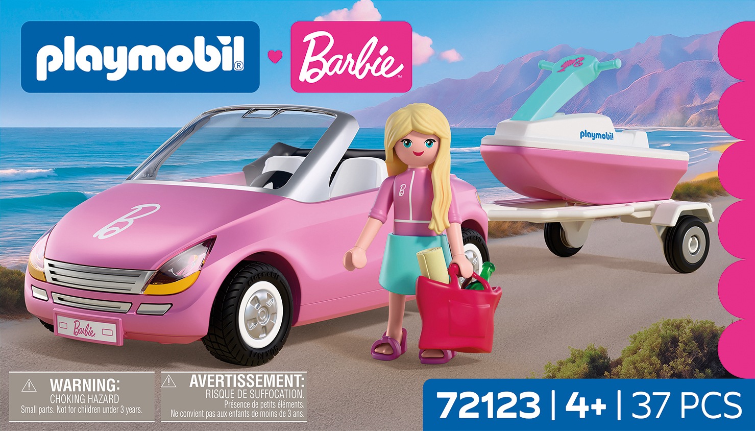 Playmobil® Konstruktions-Spielset »PLAYMOBIL x Barbie™ Cabrio (72123), Barbie™« Made in Europe