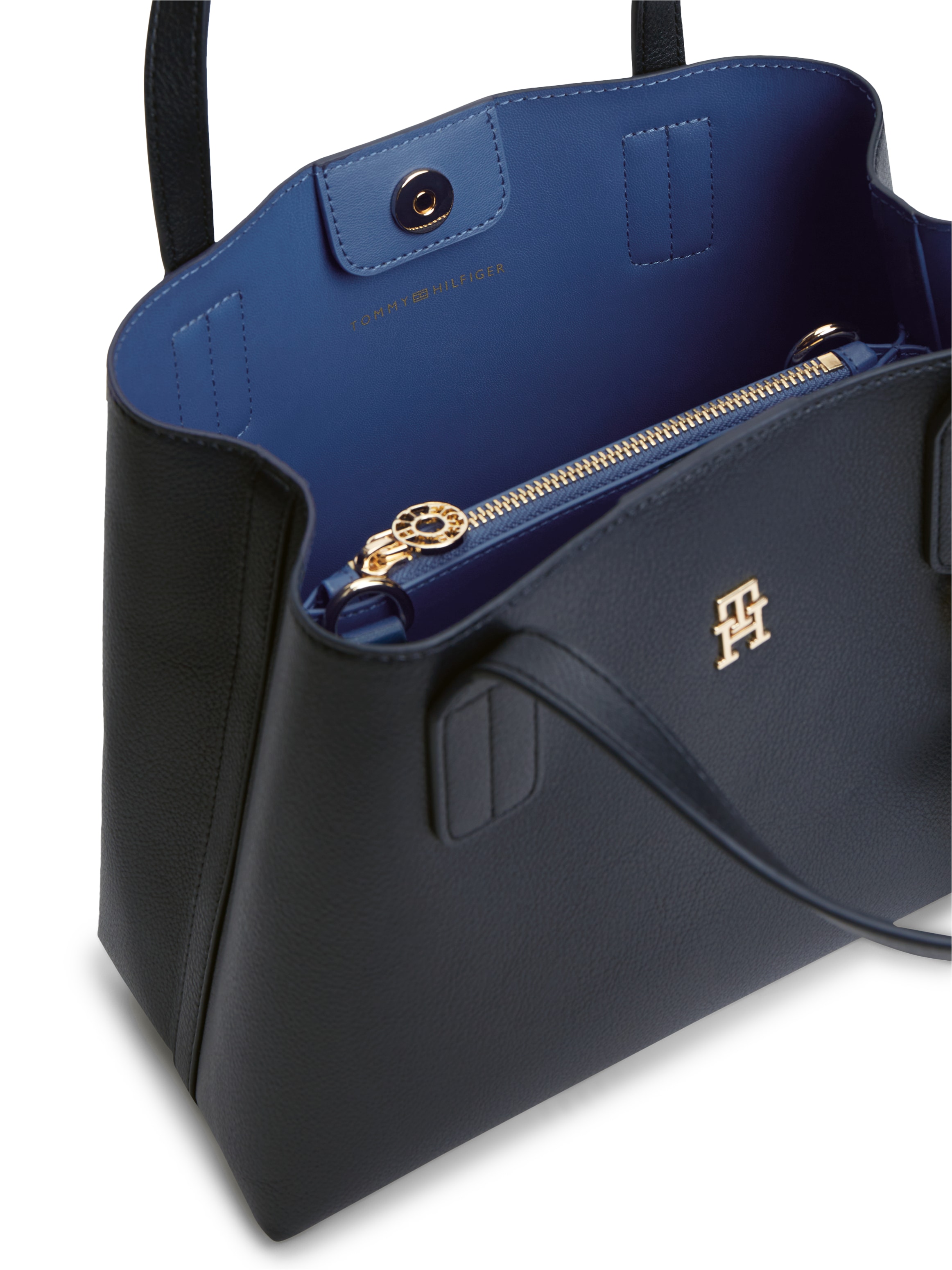Tommy Hilfiger Sac à bandoulière »TH ICON MINI SATCHEL« Sac à main femme, sac bandoulière avec pochette zippée amovible