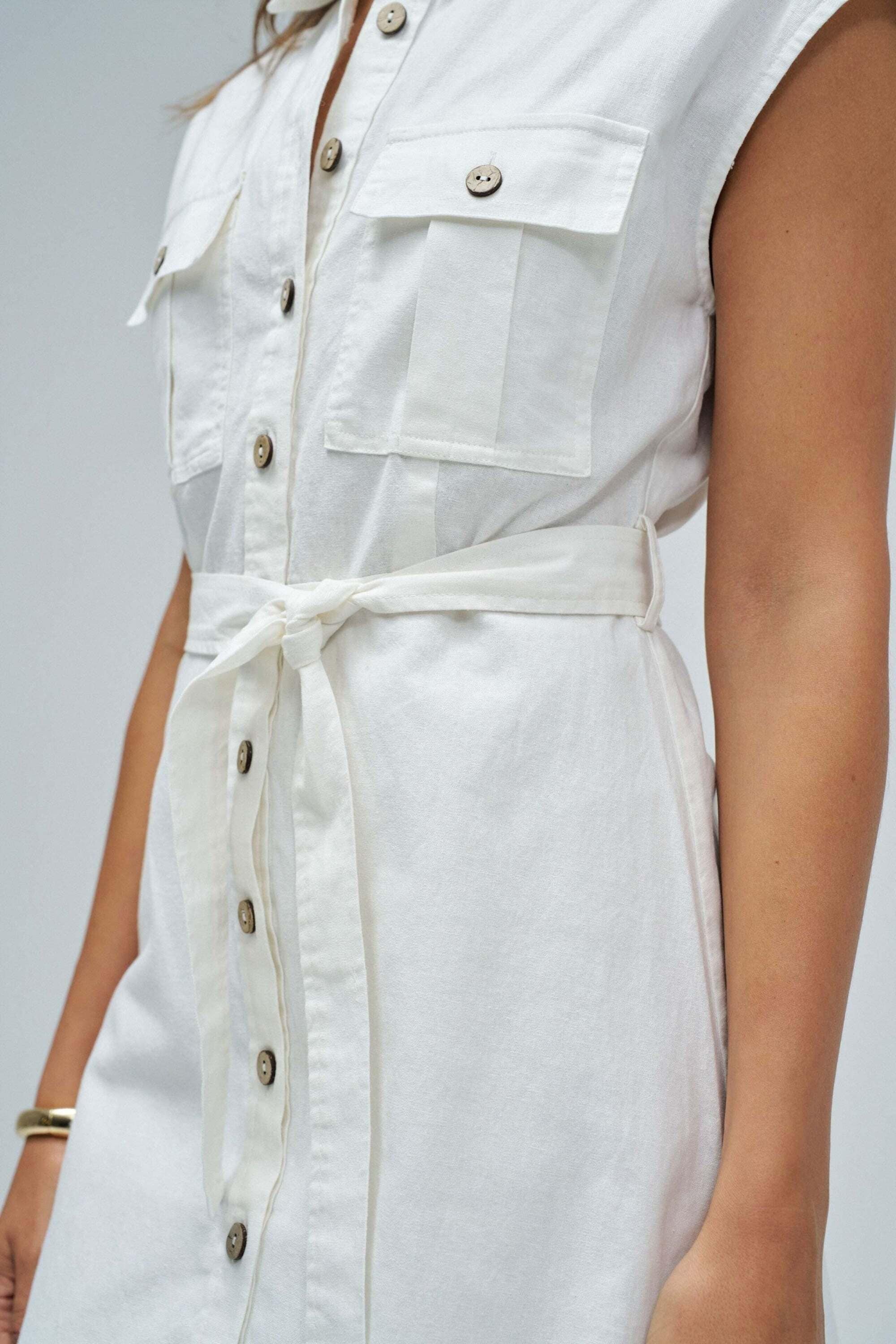 Salsa Midikleid »Salsa Jeans Midikleid Sleeveless Shirt Dress«