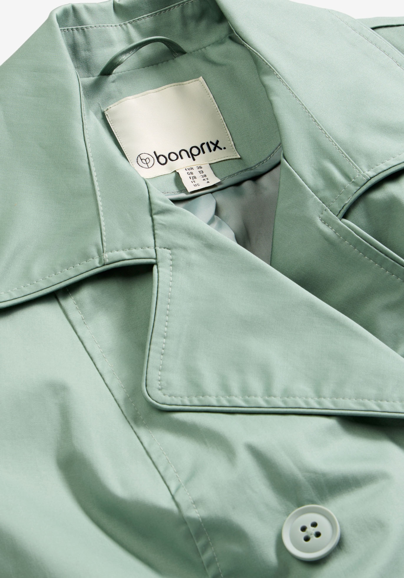 bonprix Trench-coat mit abnehmbarem Bindegürtel, 2-Reiher