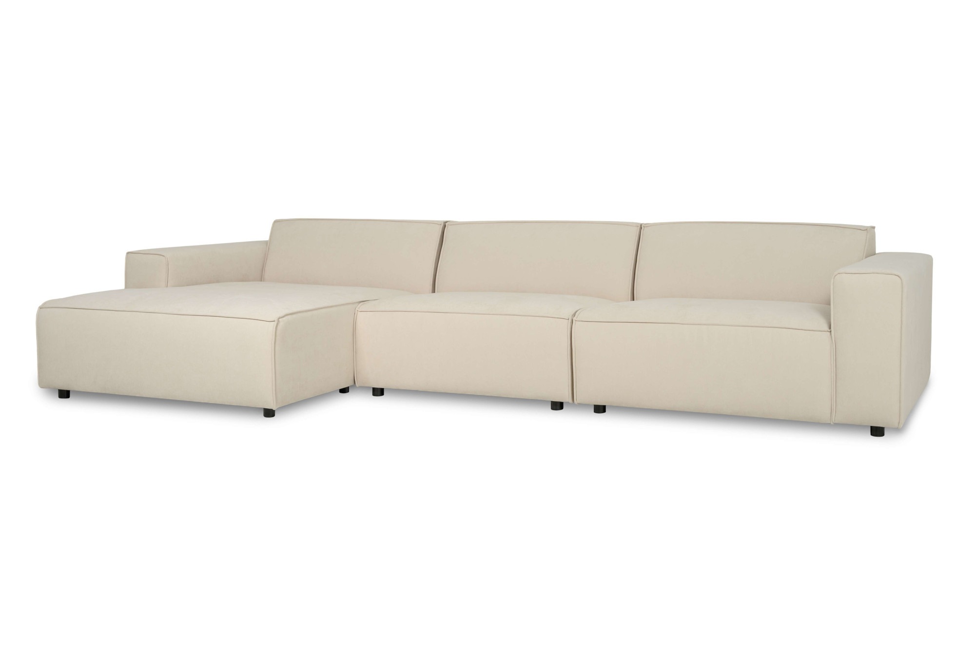 GOODproduct Canapé d'angle »Jorrena, extra weicher Chenille-Stoff« Forme en L, 3 niveaux de confort, largeur 346 cm, avec suspension à ressorts ondulés