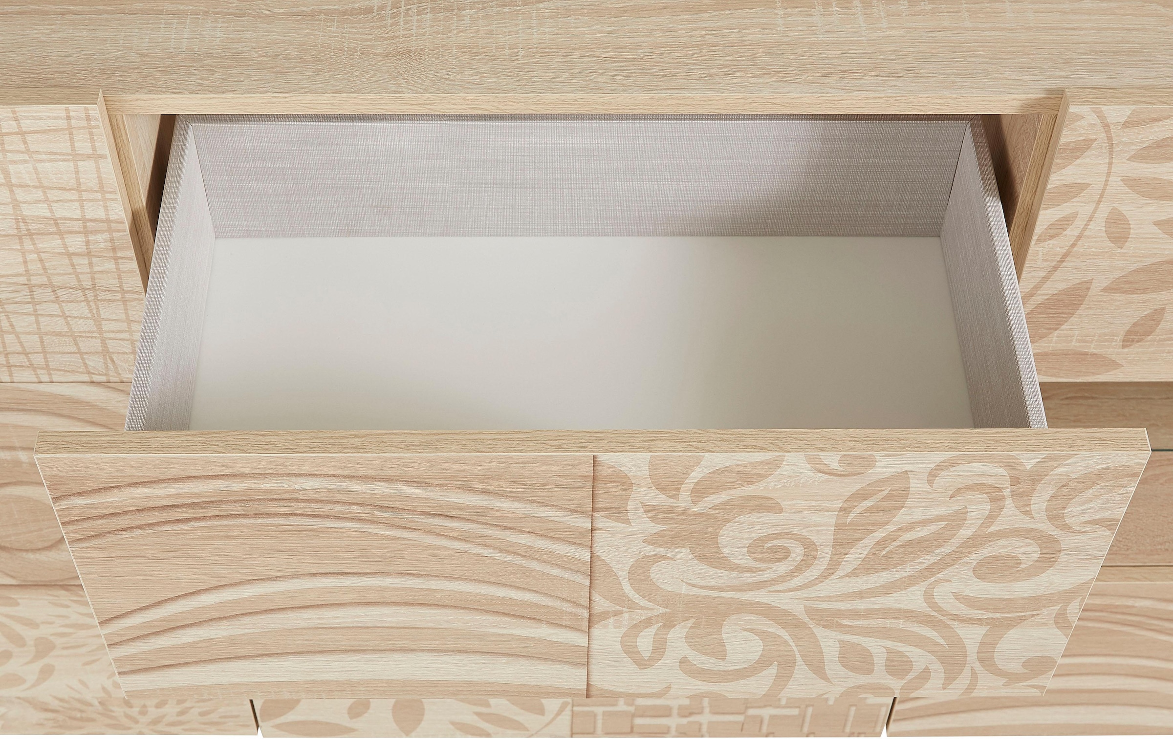 Home affaire Sideboard »Miro« Breite 241 cm mit dekorativem Siebdruck
