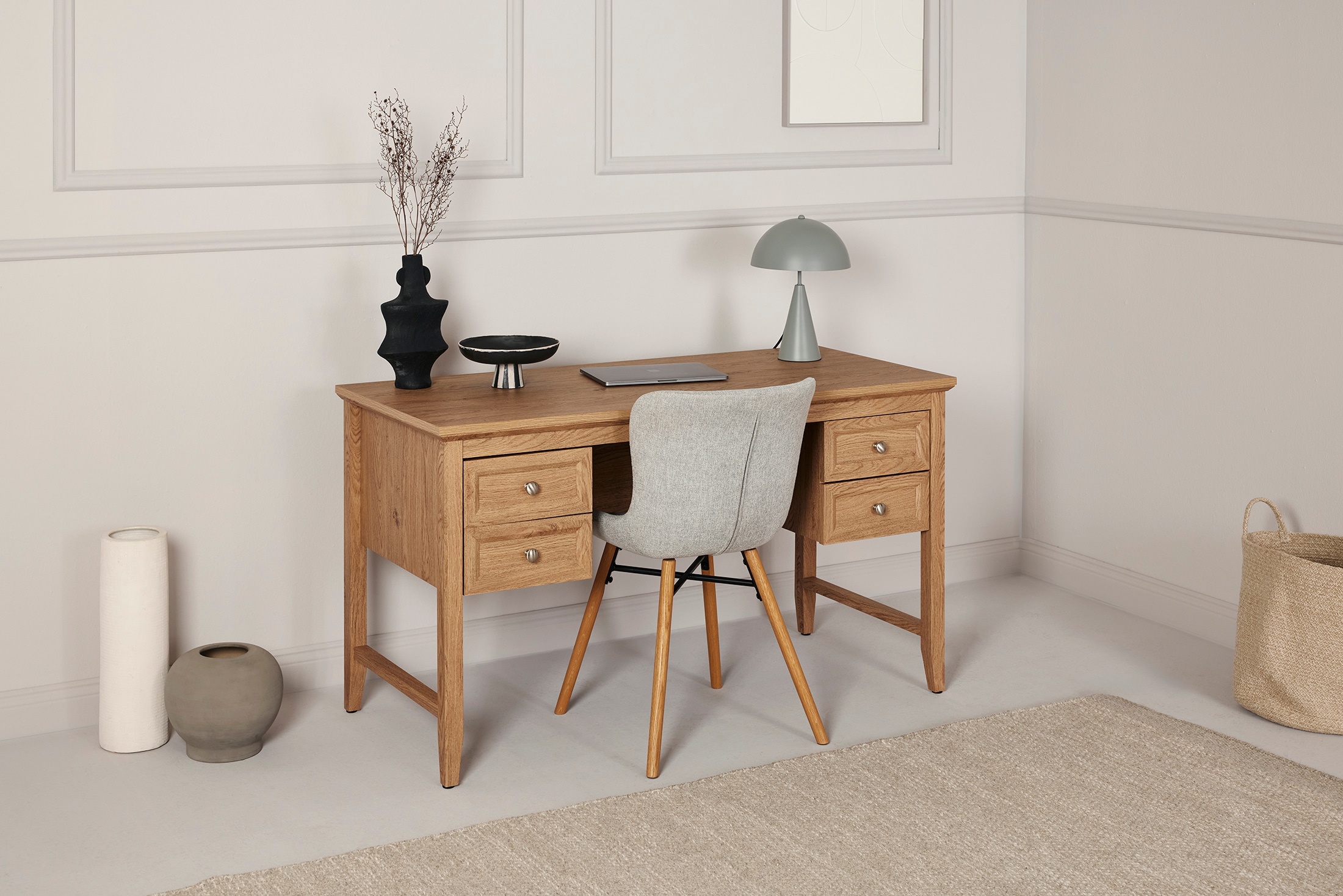 Jahnke Schreibtisch »CLASSIC D 130« 1 Stk. tlg. Schreibtisch, 4 Schubladen, Breite 130 cm