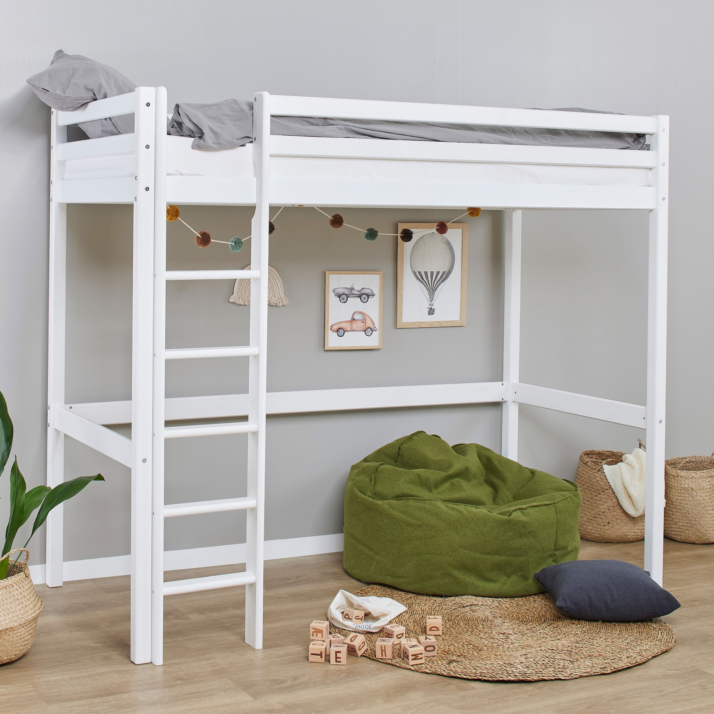 Hoppekids Lit superposé »ECO Dream« 90x200 massif, convertible en lit simple