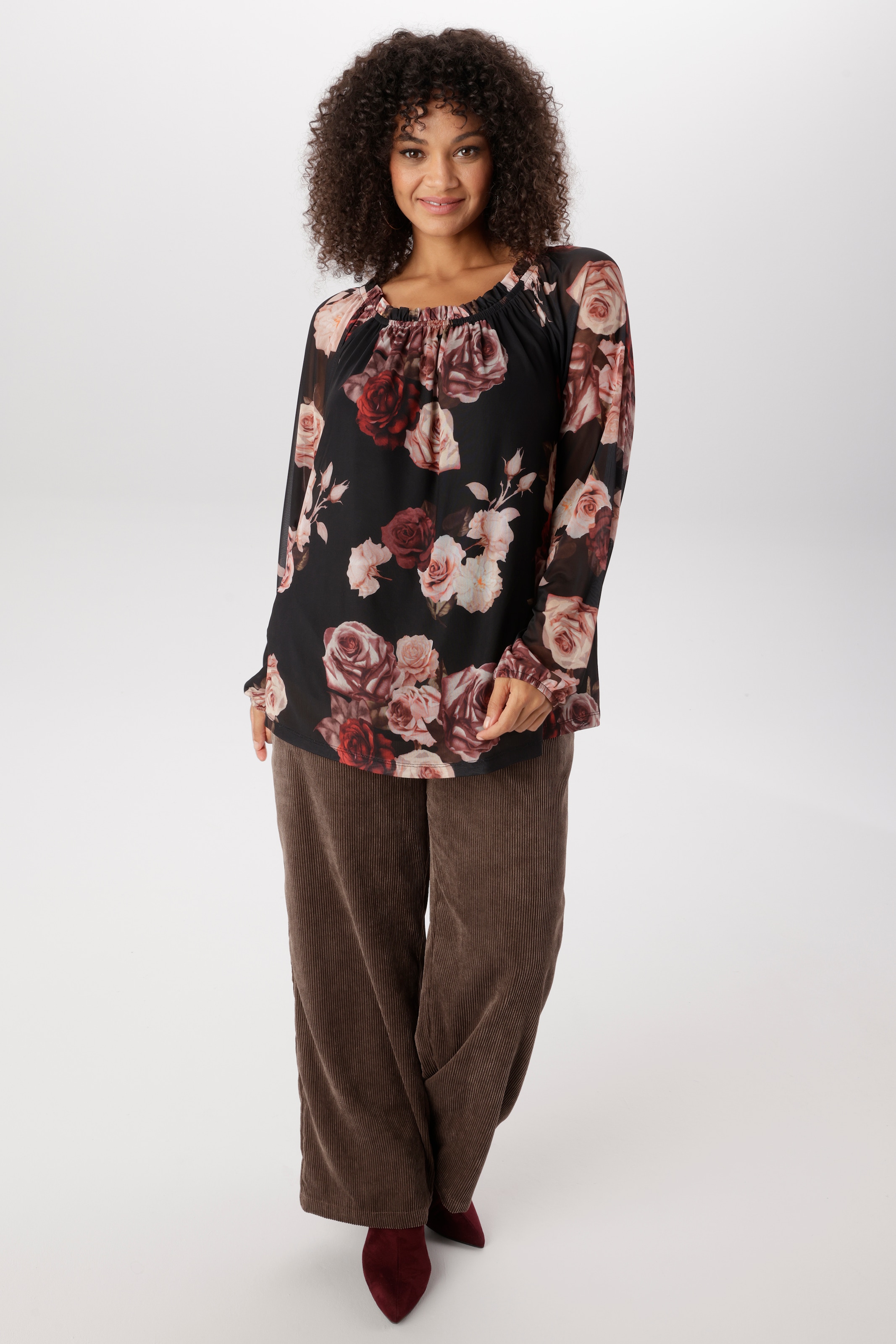 Aniston PLUS Pantalon en velours côtelé  avec jambe large tendance - NOUVELLE COLLECTION