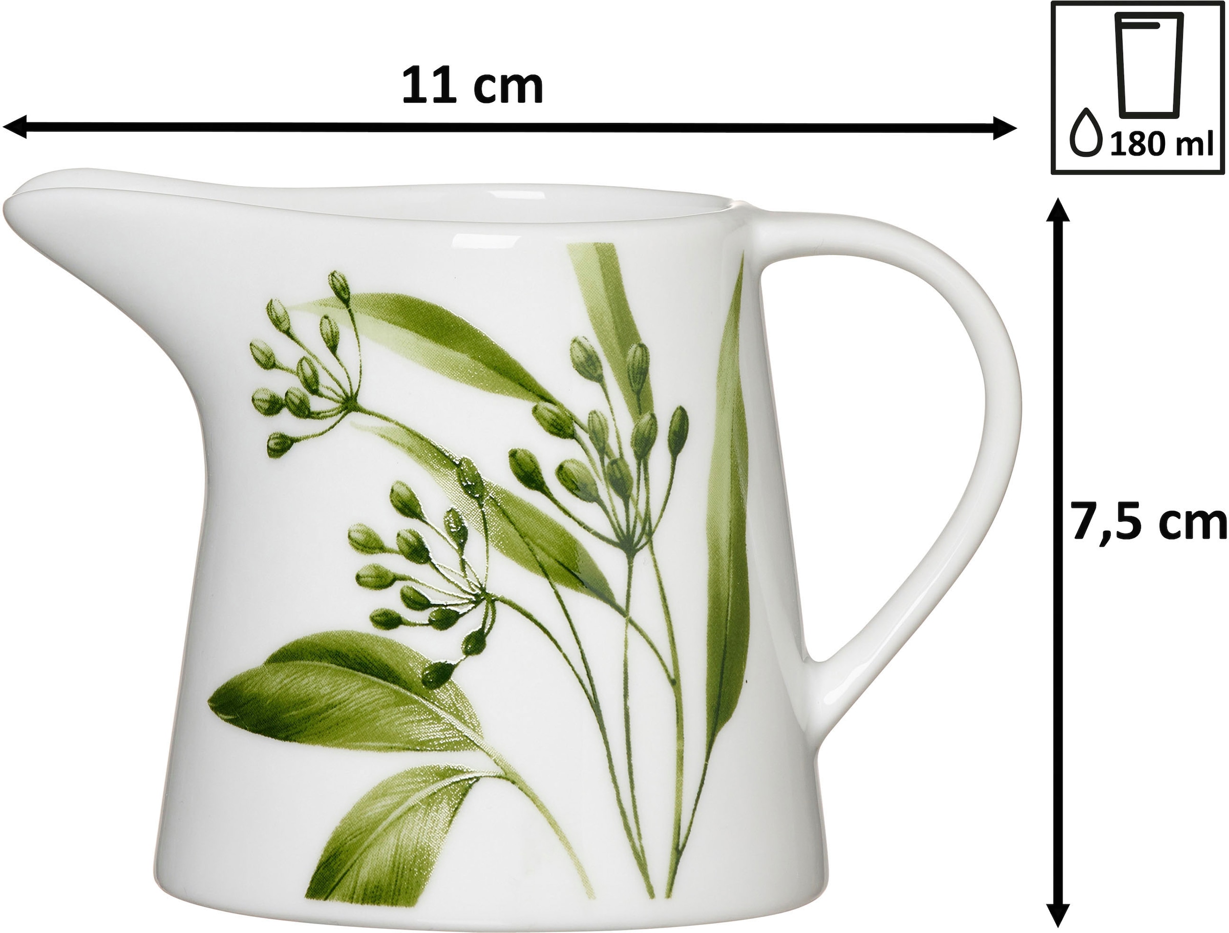 Ritzenhoff & Breker Milch- und Zuckerset »Evora« Geschirr-Set mit Botanik-Motiv