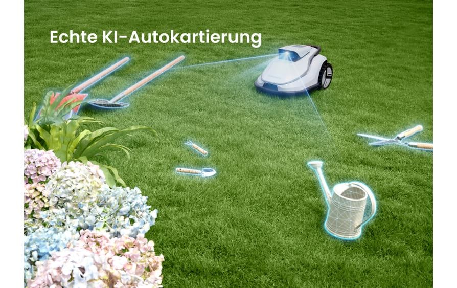   Robot tondeuse »Terramow V1000 1200 m²«  Kabelloser, KI-gesteuerter Mähroboter