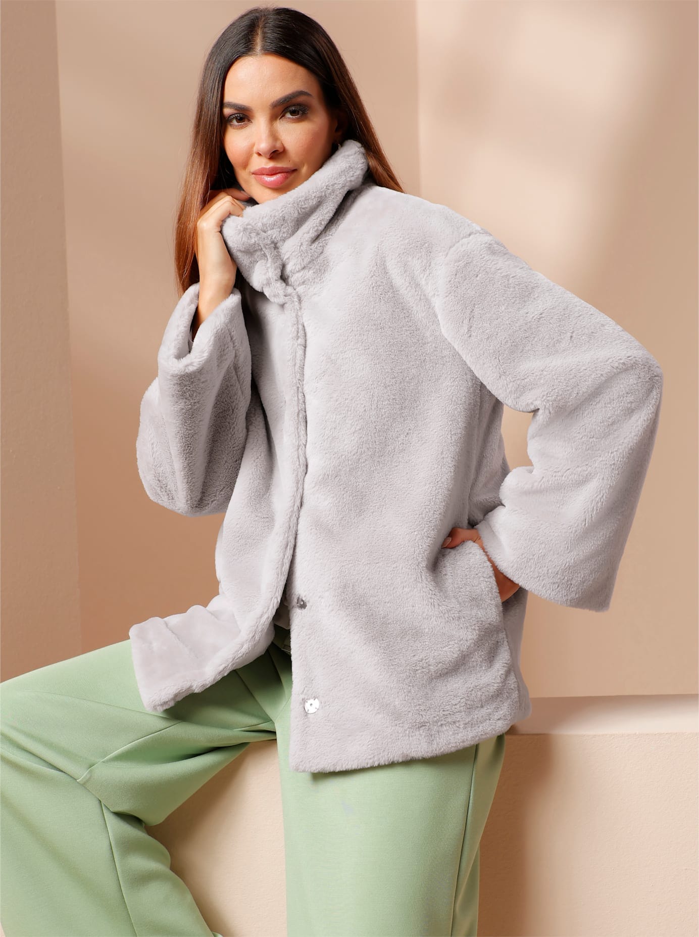 heine Fellimitatjacke ohne Kapuze